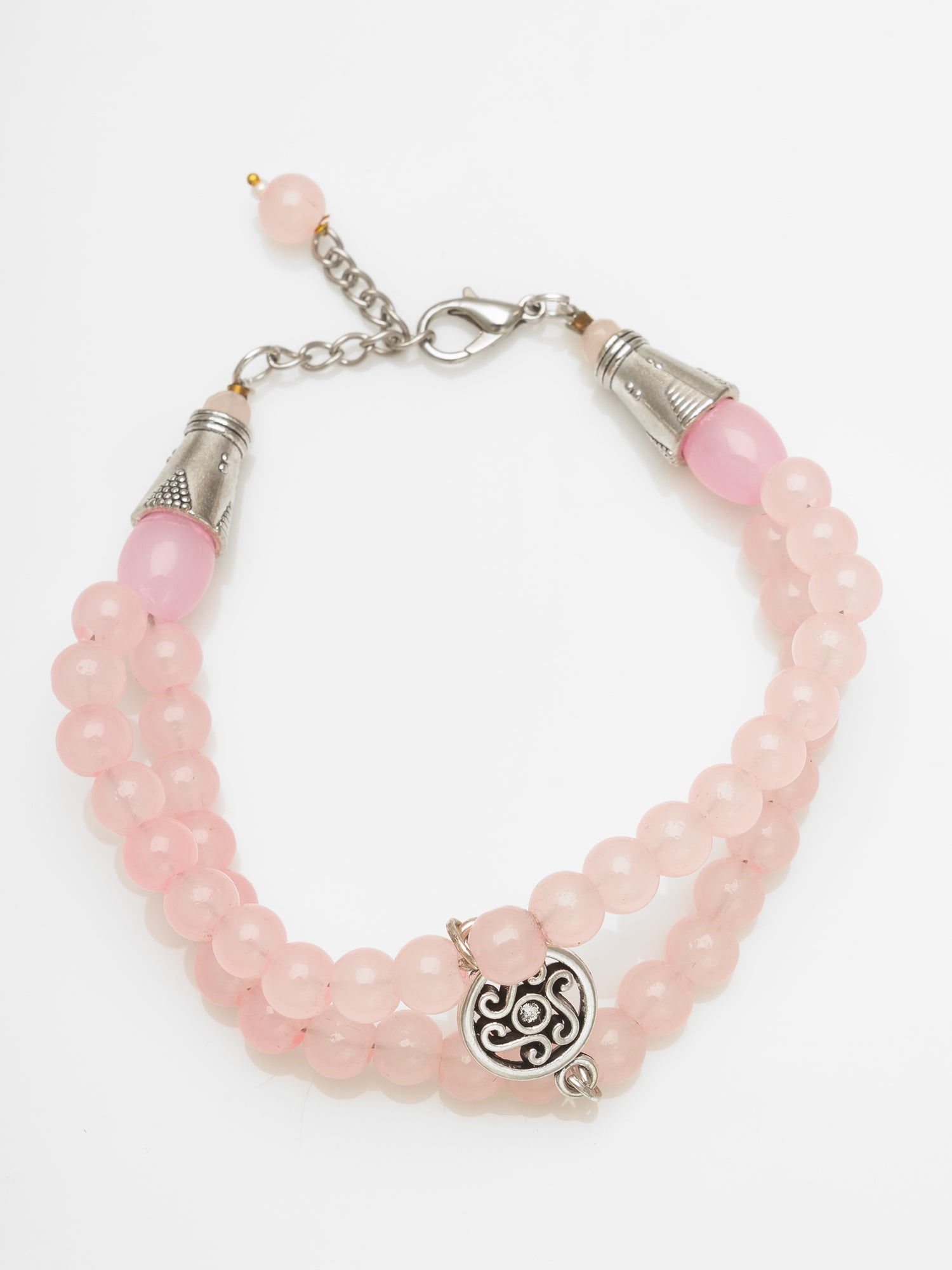 Aadita Double Strand Pink Beaded Bracelet