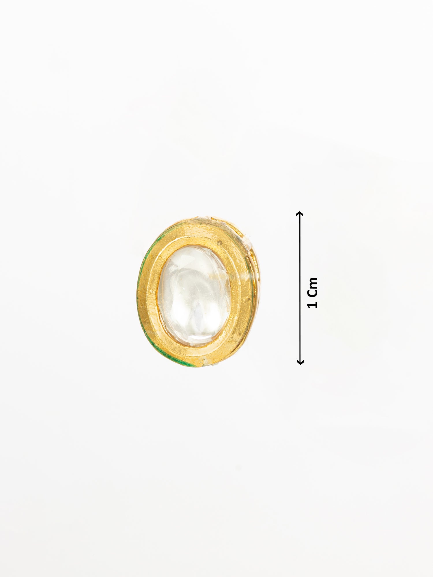 Aadita Traditional Gold-Plated Kundan Stud Earrings Round Minimal Design