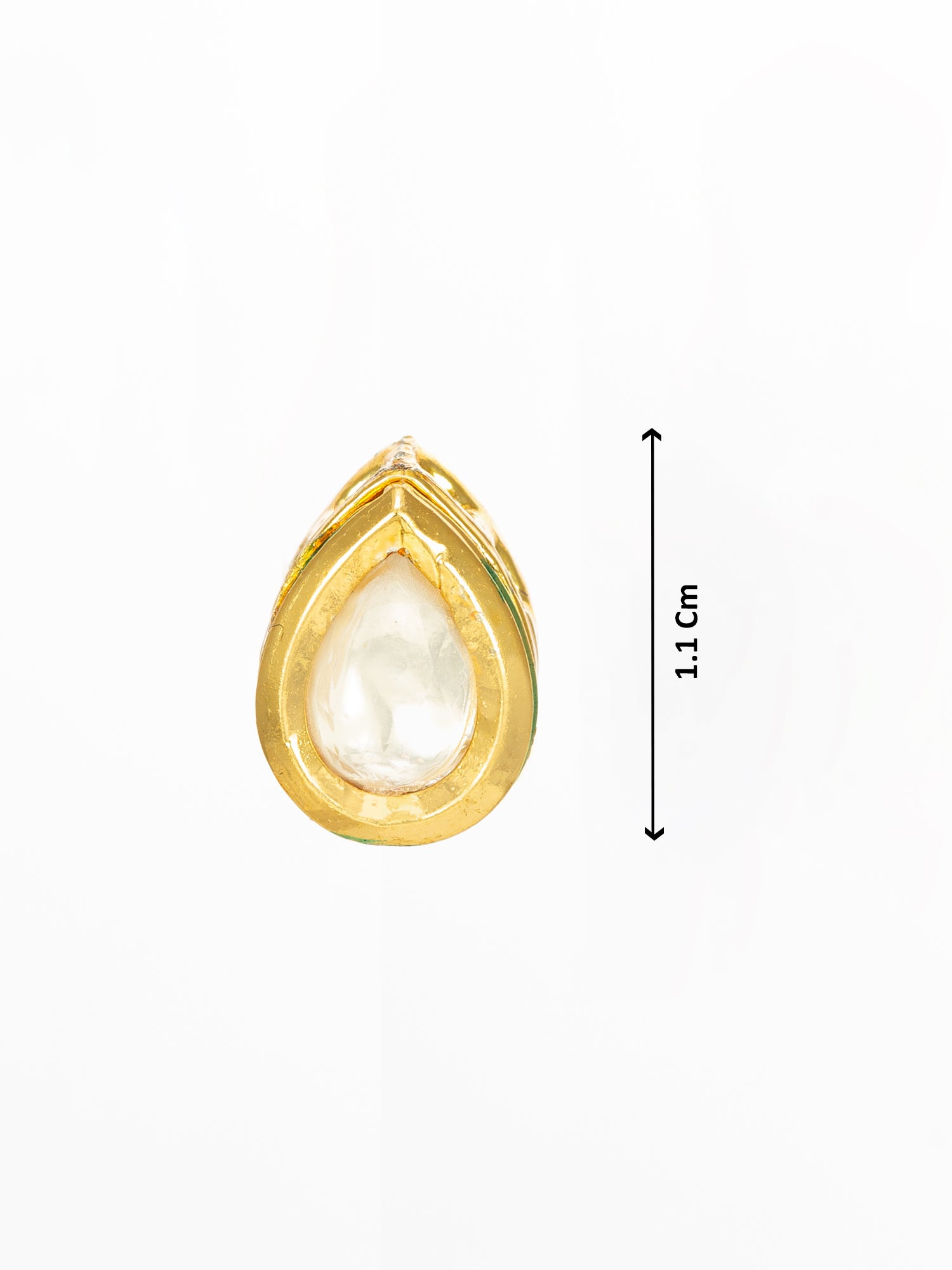 Aadita Gold-Toned Teardrop Kundan Stud Earrings