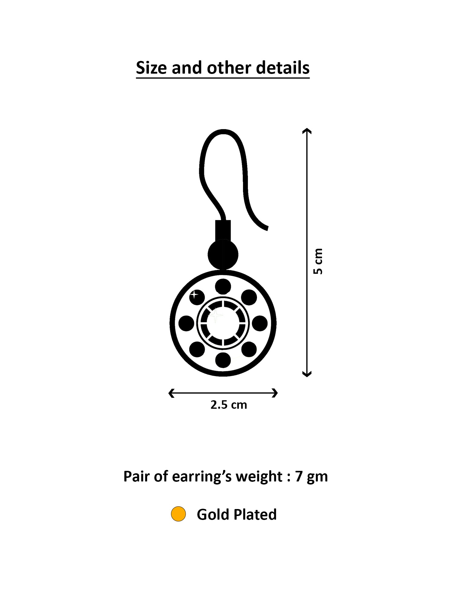 Aadita Elegant Dual Leaf Gold-Plated Drop Earrings