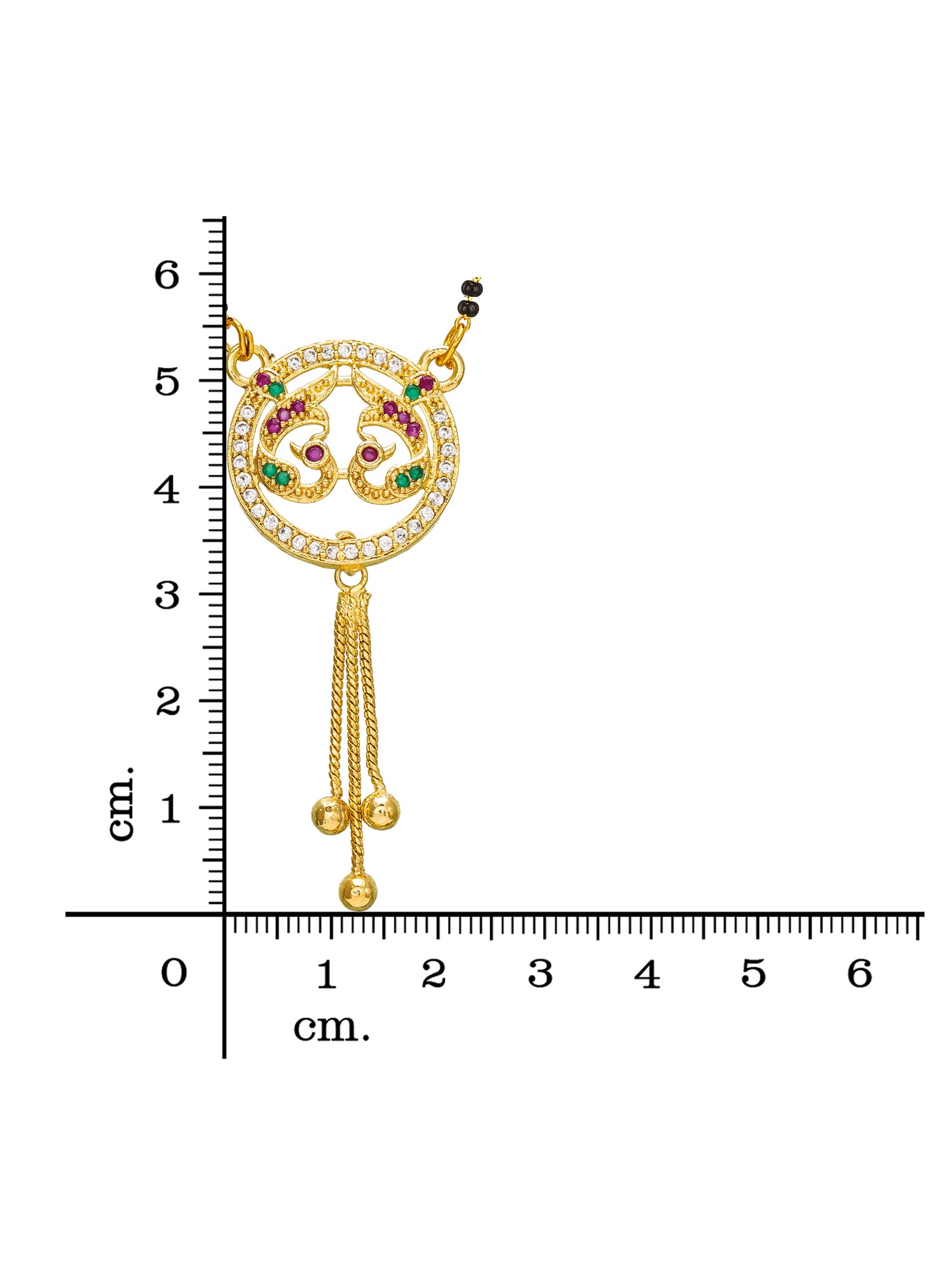 Aadita Twin Peacock Design Mangalsutra