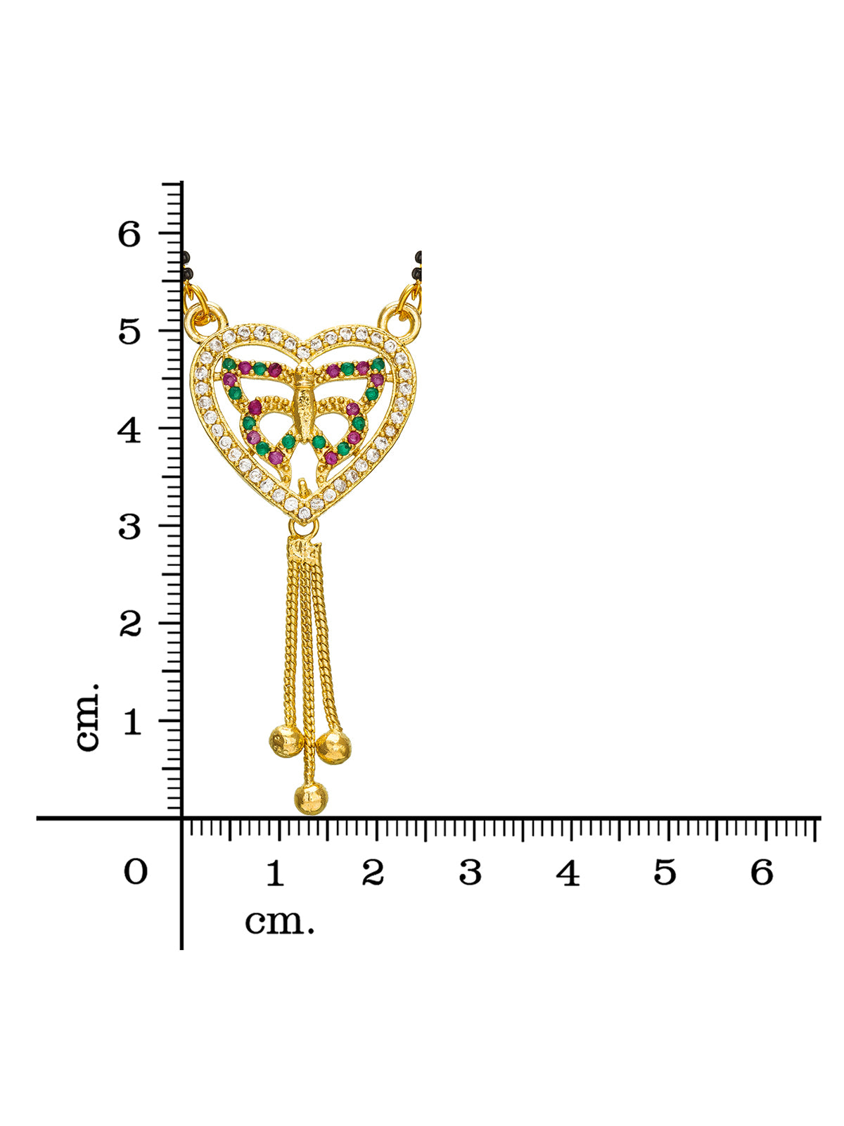 Aadita Heart Shape Butterfly Mangalsutra