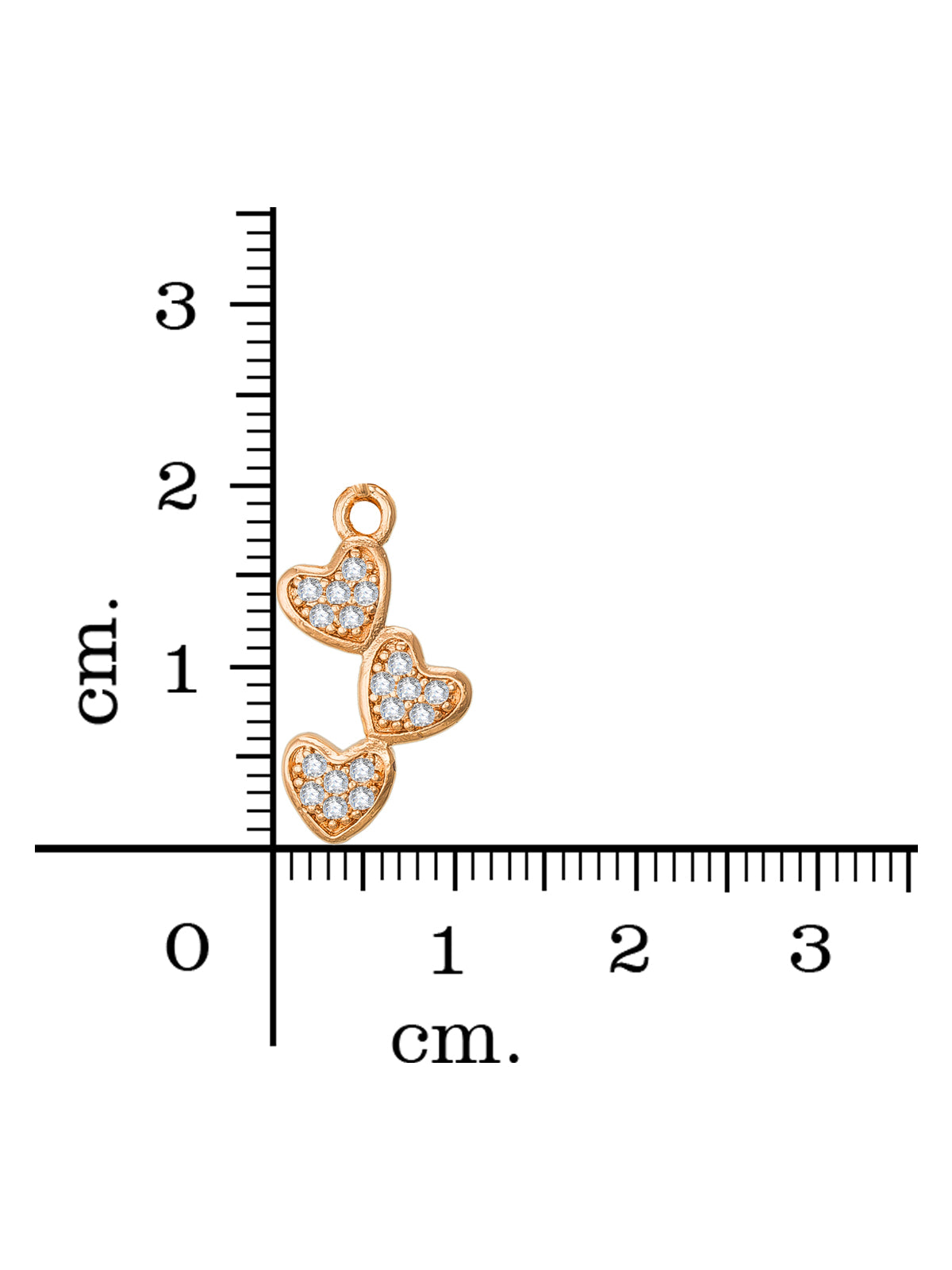 Aadita Triple Heart Cascade Pendent