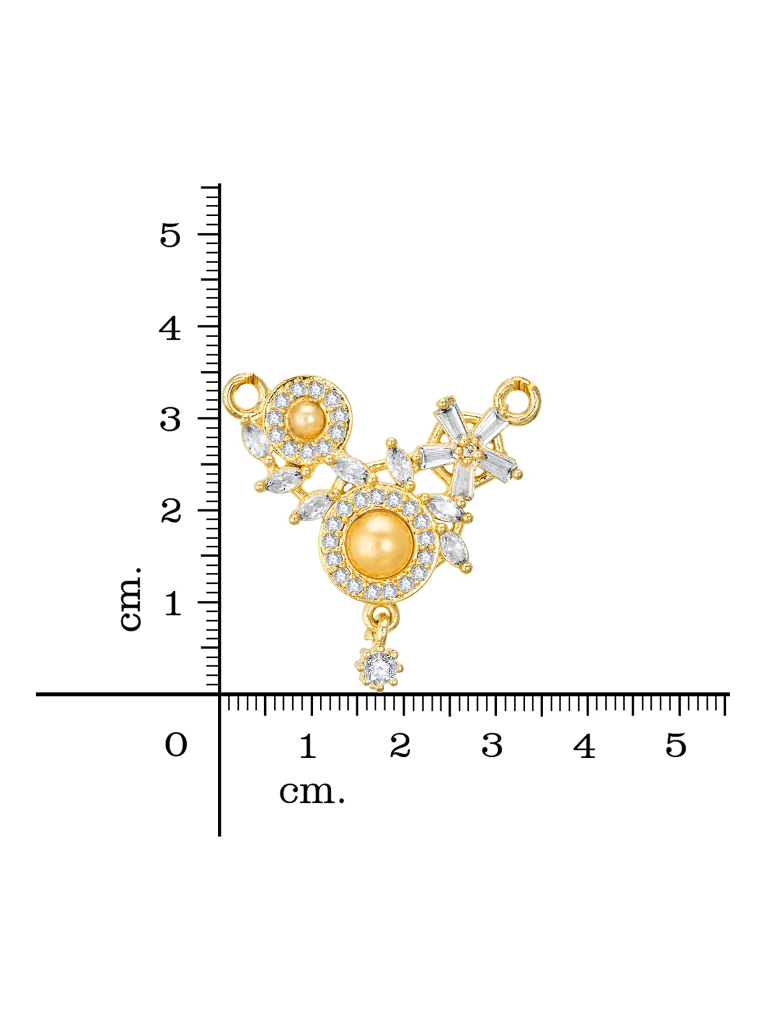 Aadita Floral Cluster Asymmetrical Mangalsutra