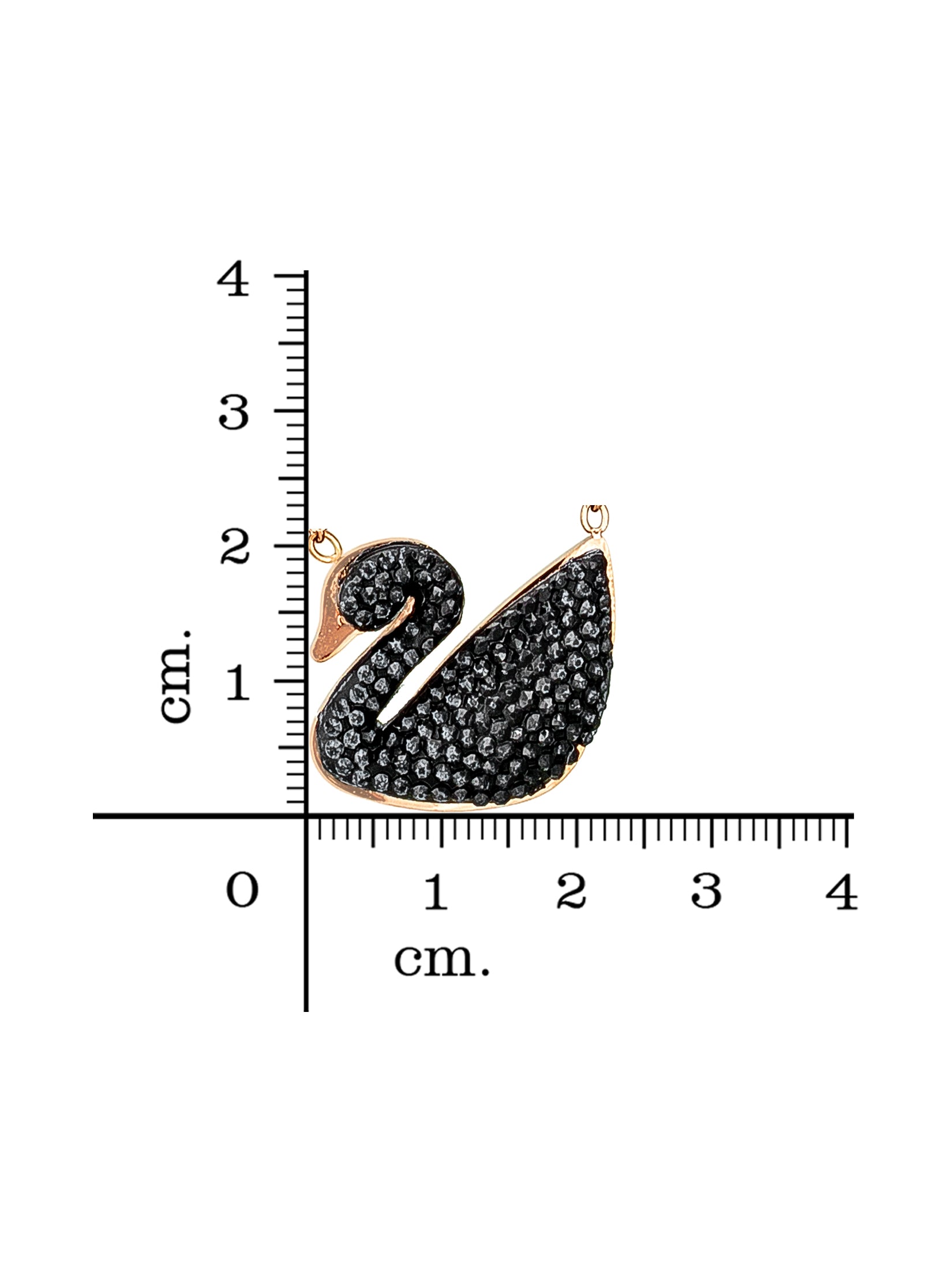 Aadita Rose Gold Black Swan Pendant