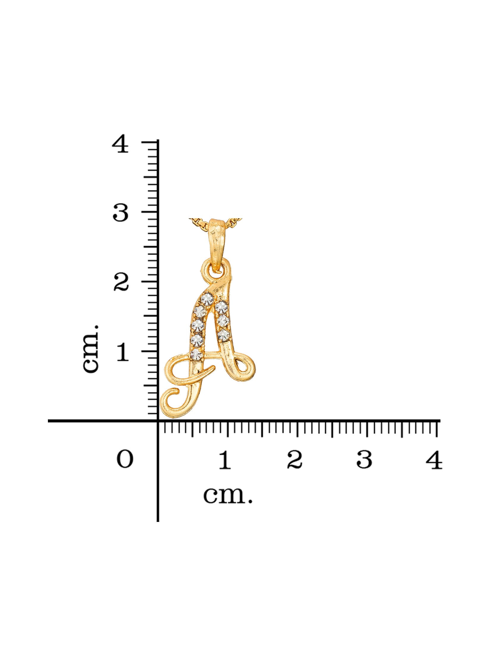 Aadita Gold Plated 'A' Initial Mangalsutra