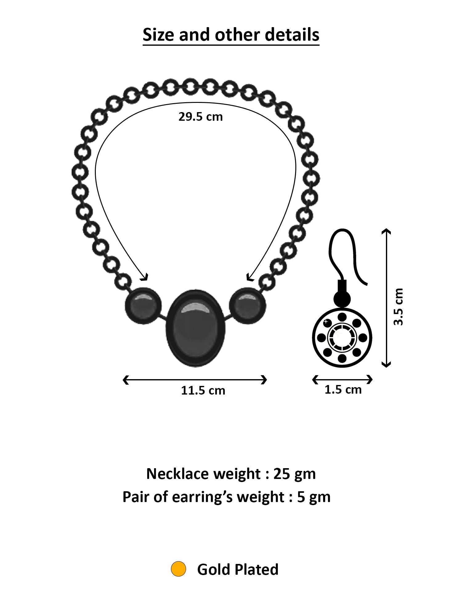 Aadita Gold Plated Traditional Laxmi Temple Necklace Set with Earrings for Women