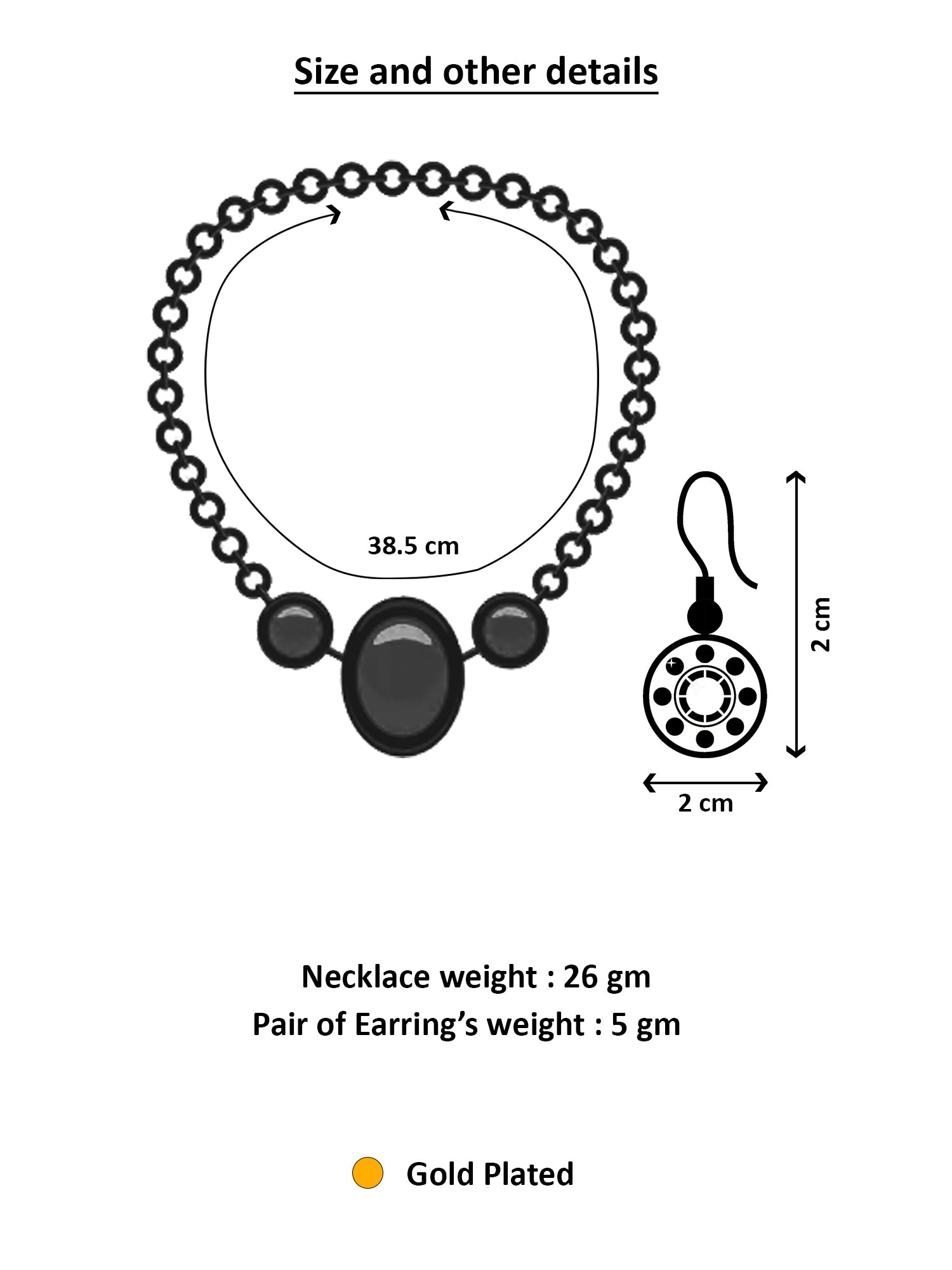 Aadita Gold-Plated Traditional Jhumka Necklace Set for Women | White Stone Ethnic Jewellery with Earrings | Bridal & Festive Wear