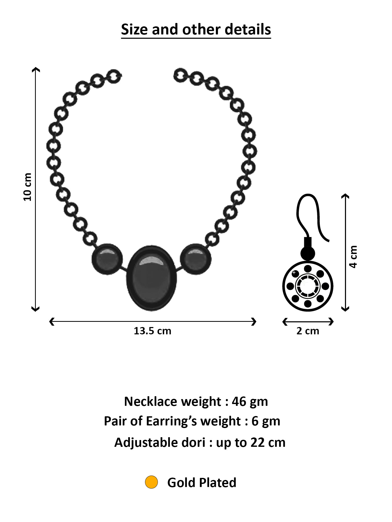 Aadita Gold Plated Pearl Kundan Geometric Traditional Necklace Set for Women