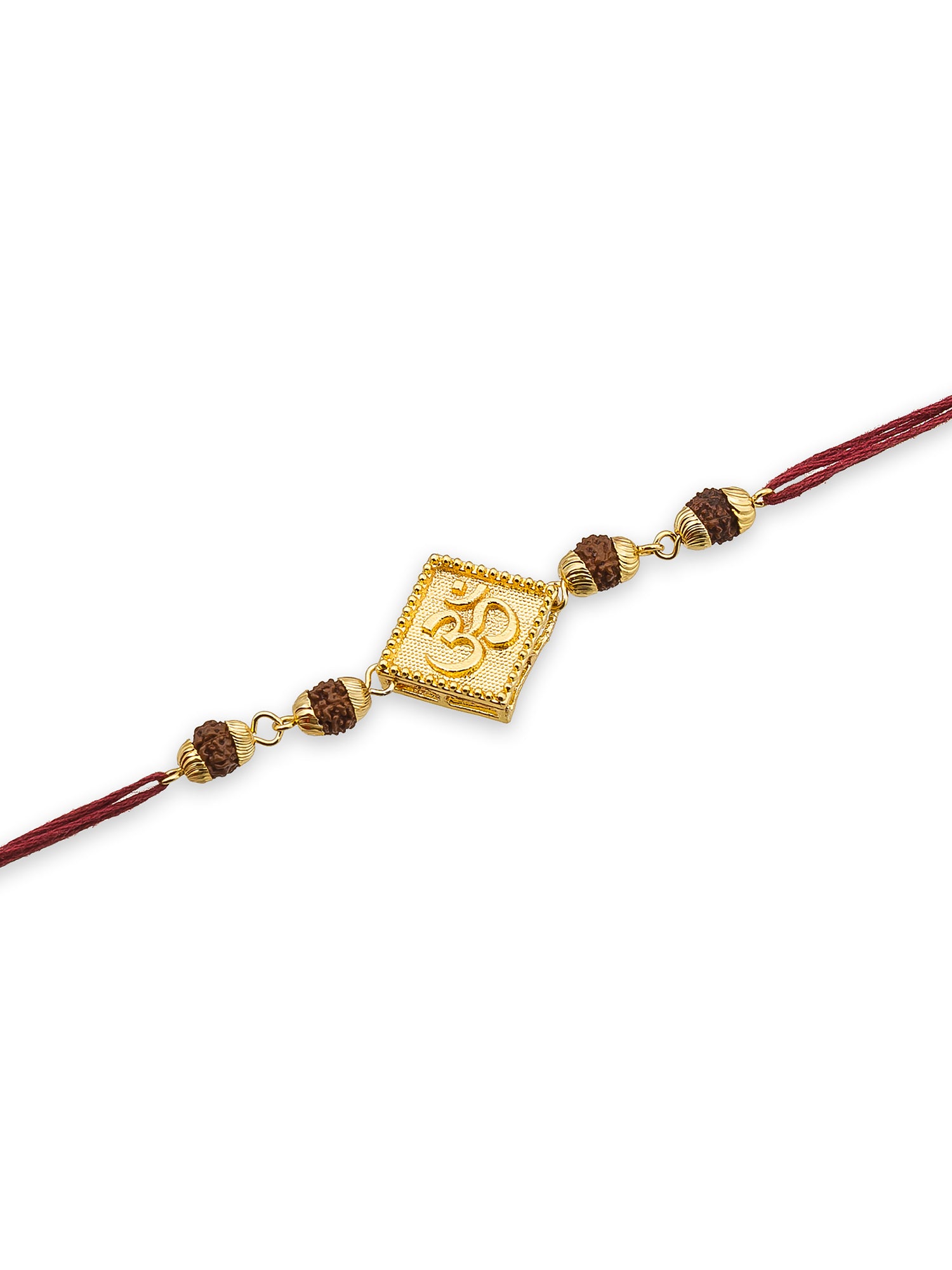 Aadita Om Rudraksh Rakhi with Red Thread for Brother