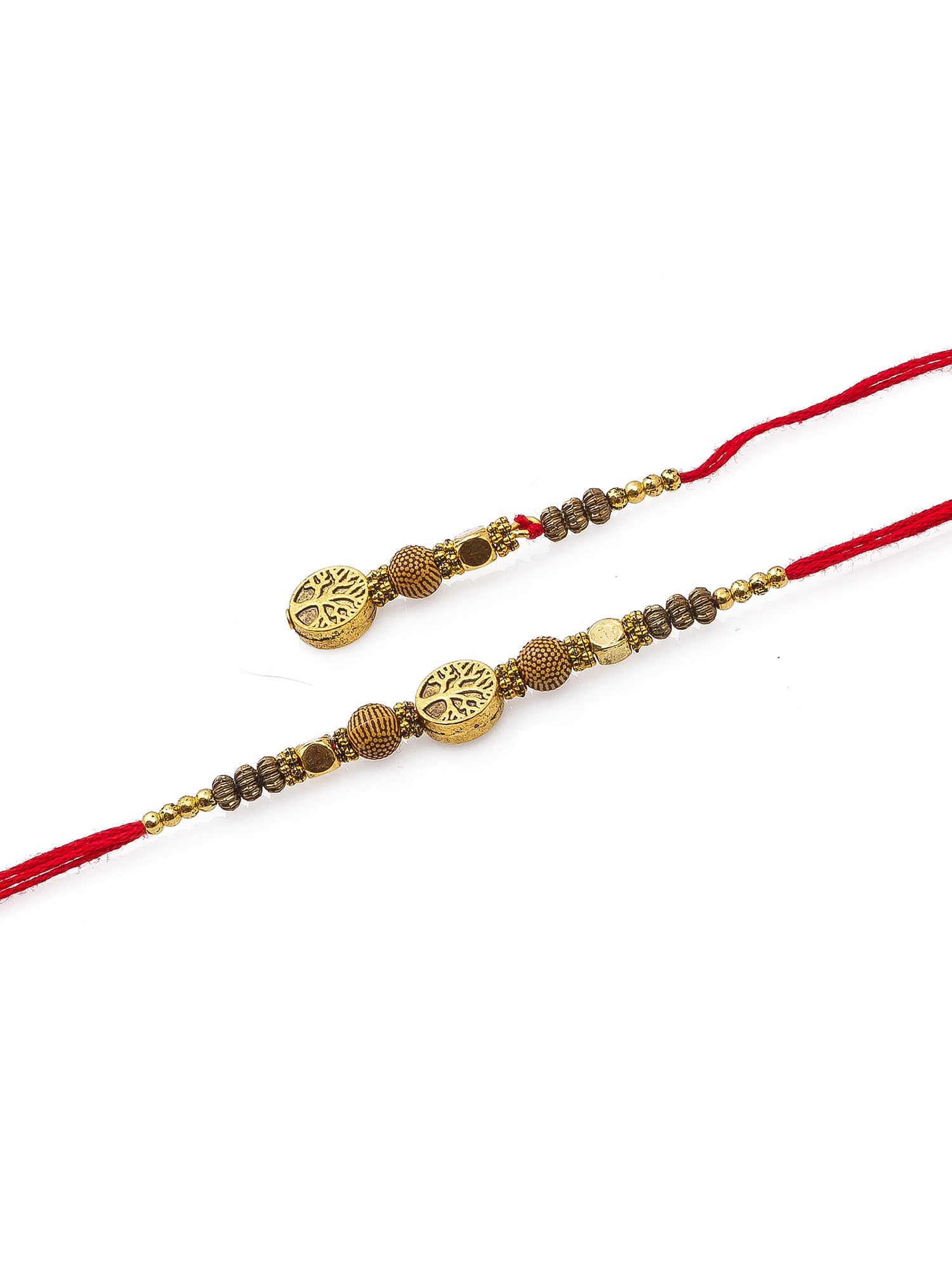 Aadita Tree of Life Bhaiya Bhabhi Rakhi with Antique Beads and Thread