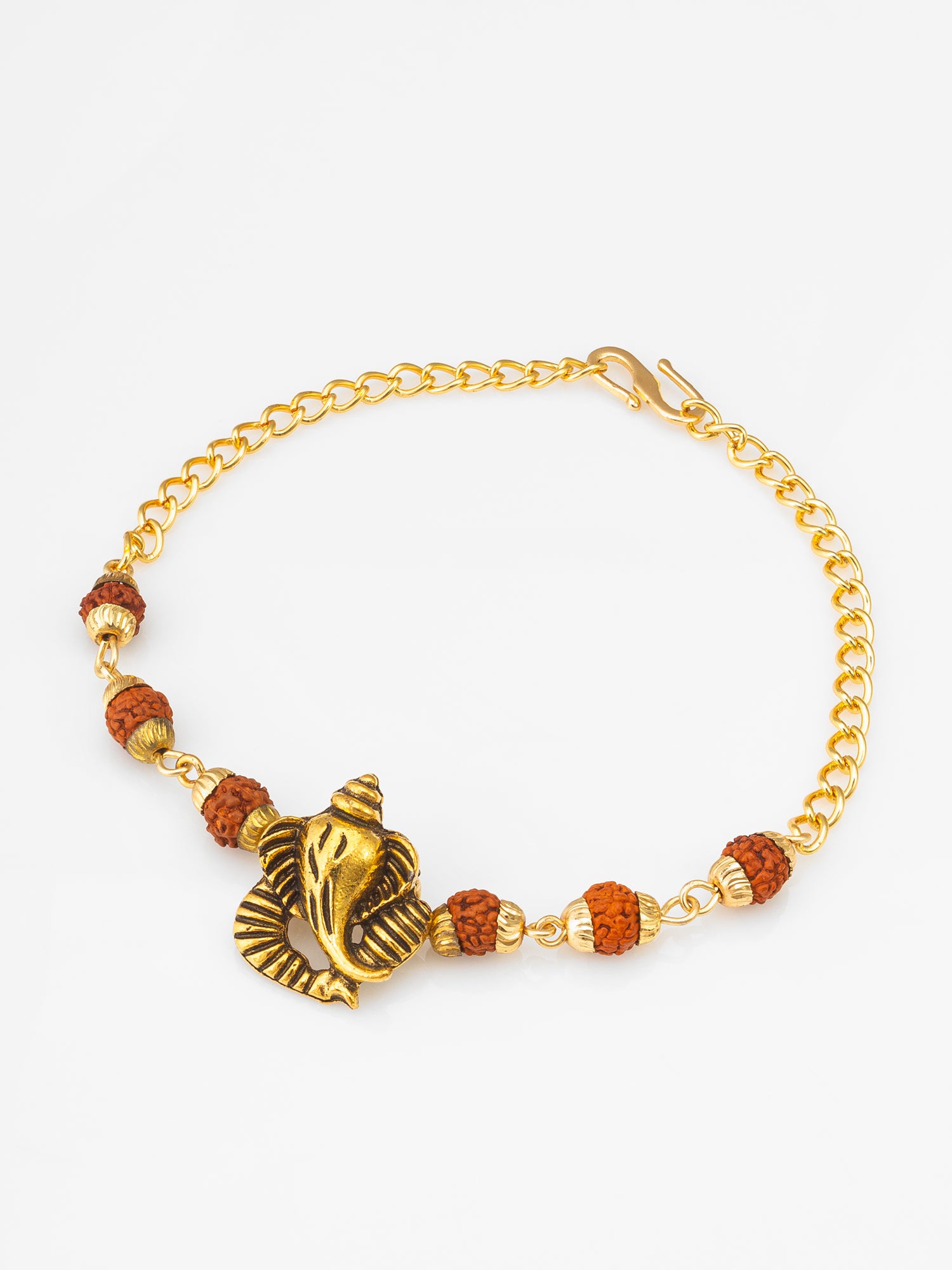 Aadita Rudraksh Ganesha Bracelet Rakhi for Brother