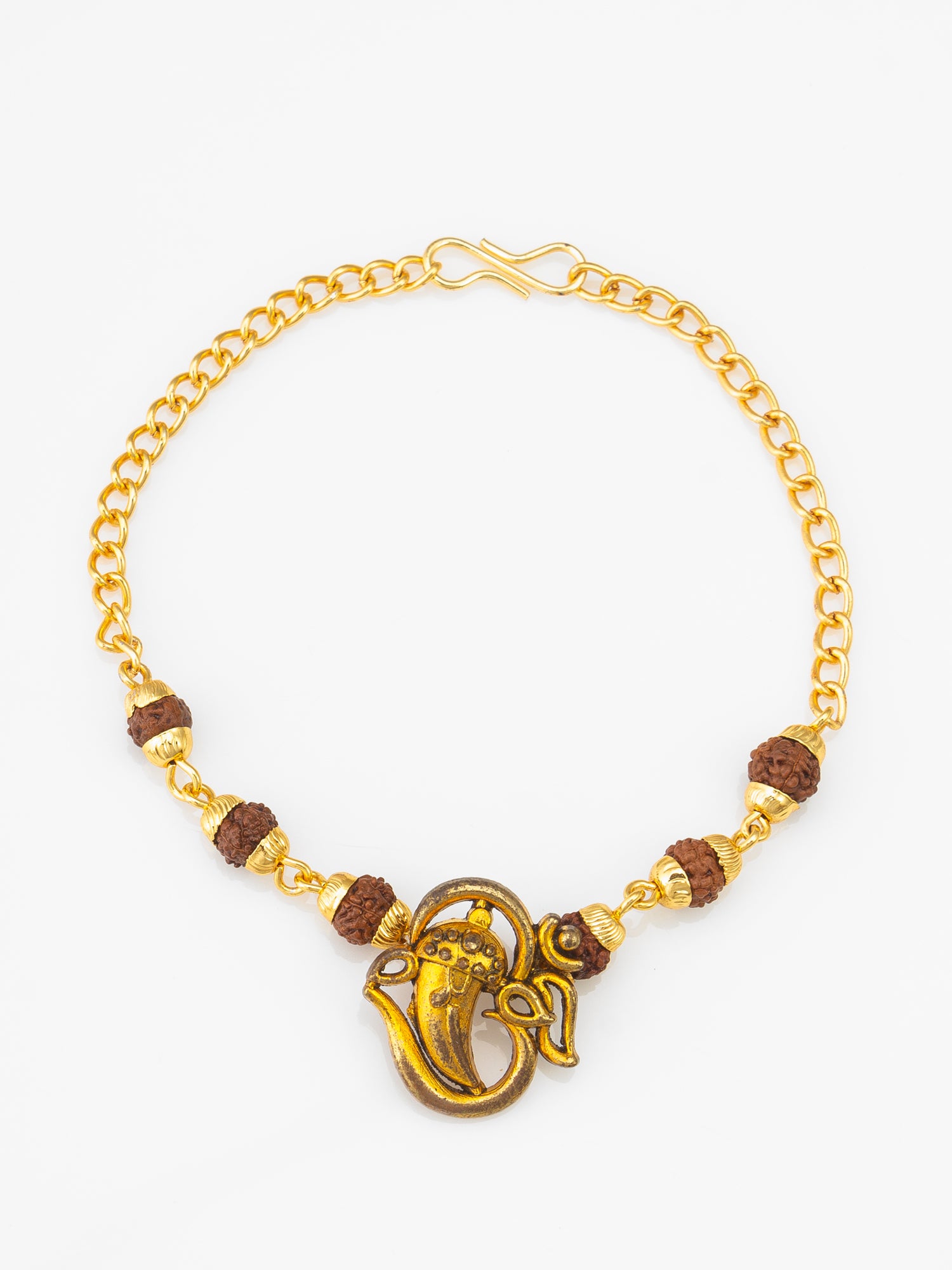 Aadita Rudraksh Om Bracelet Rakhi for Brother