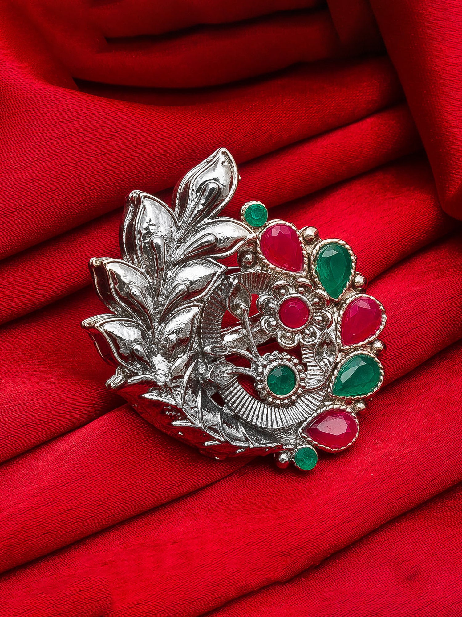 Aadita Oversized Ethnic Paisley Ring