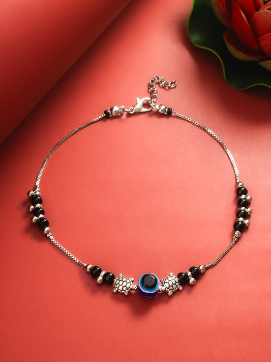 Aadita Turtle Charm Evil Eye Protective Anklet