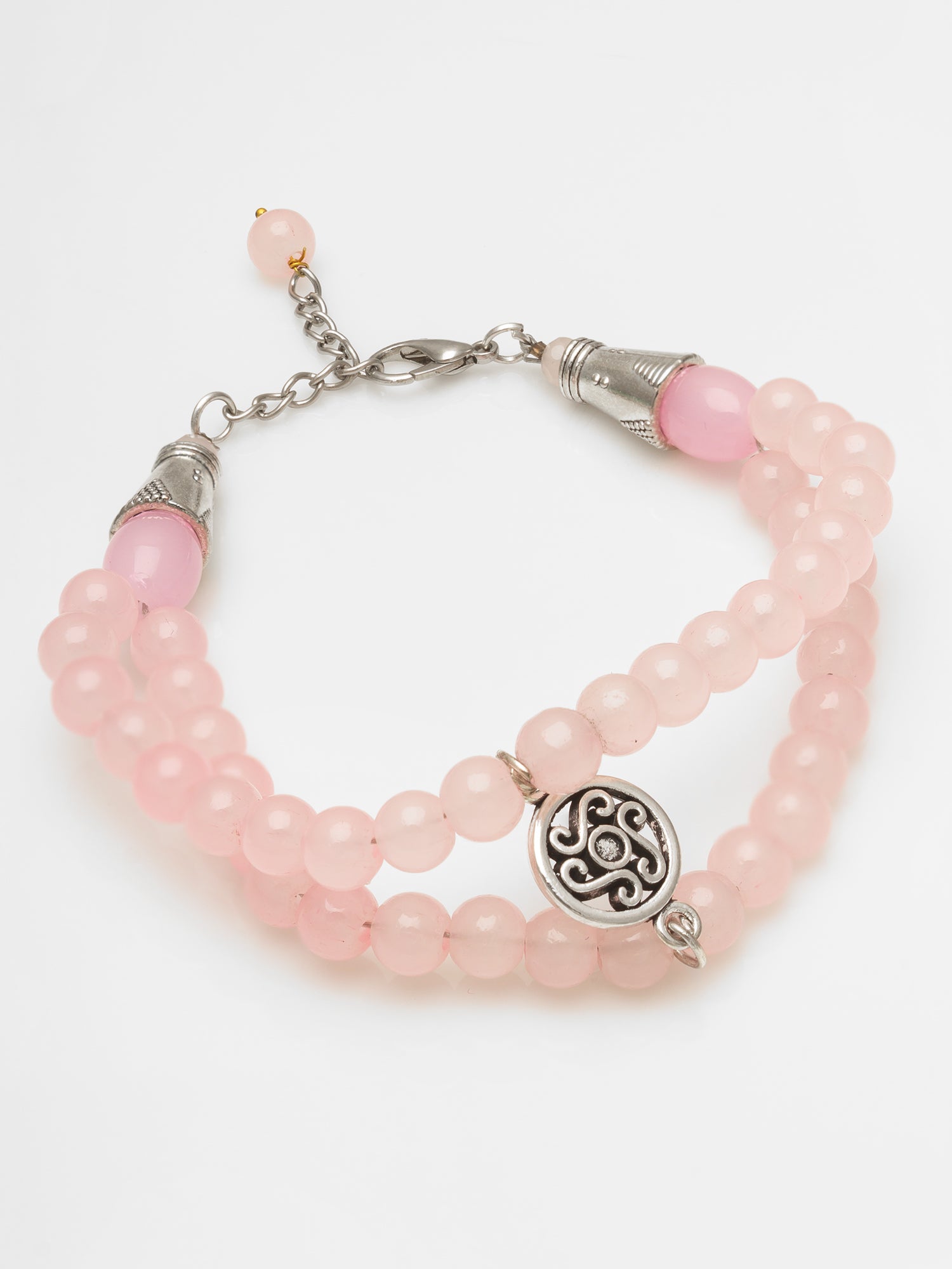 Aadita Double Strand Pink Beaded Bracelet