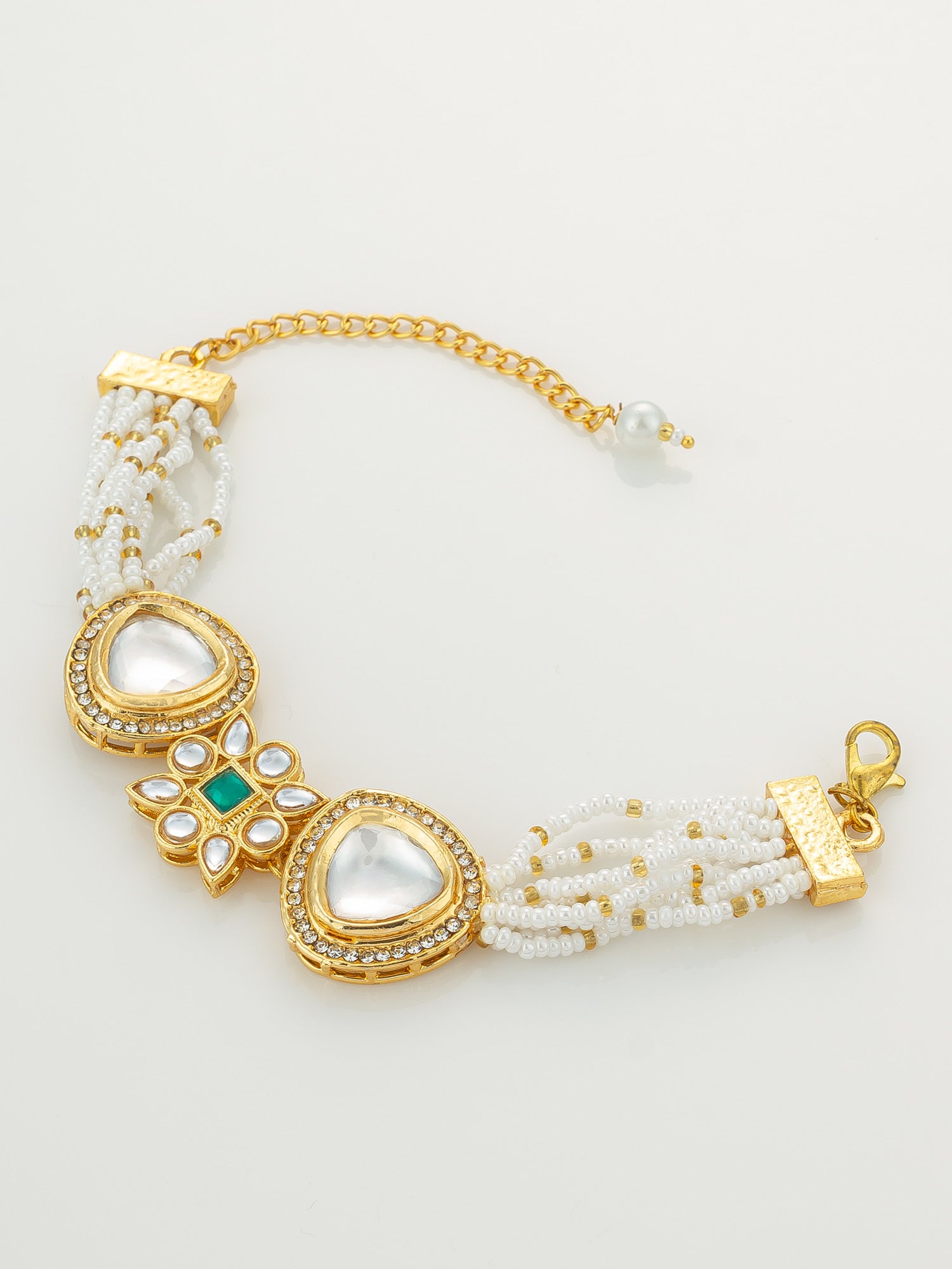 Aadita Triangular Motif Stone Studded Bracelet