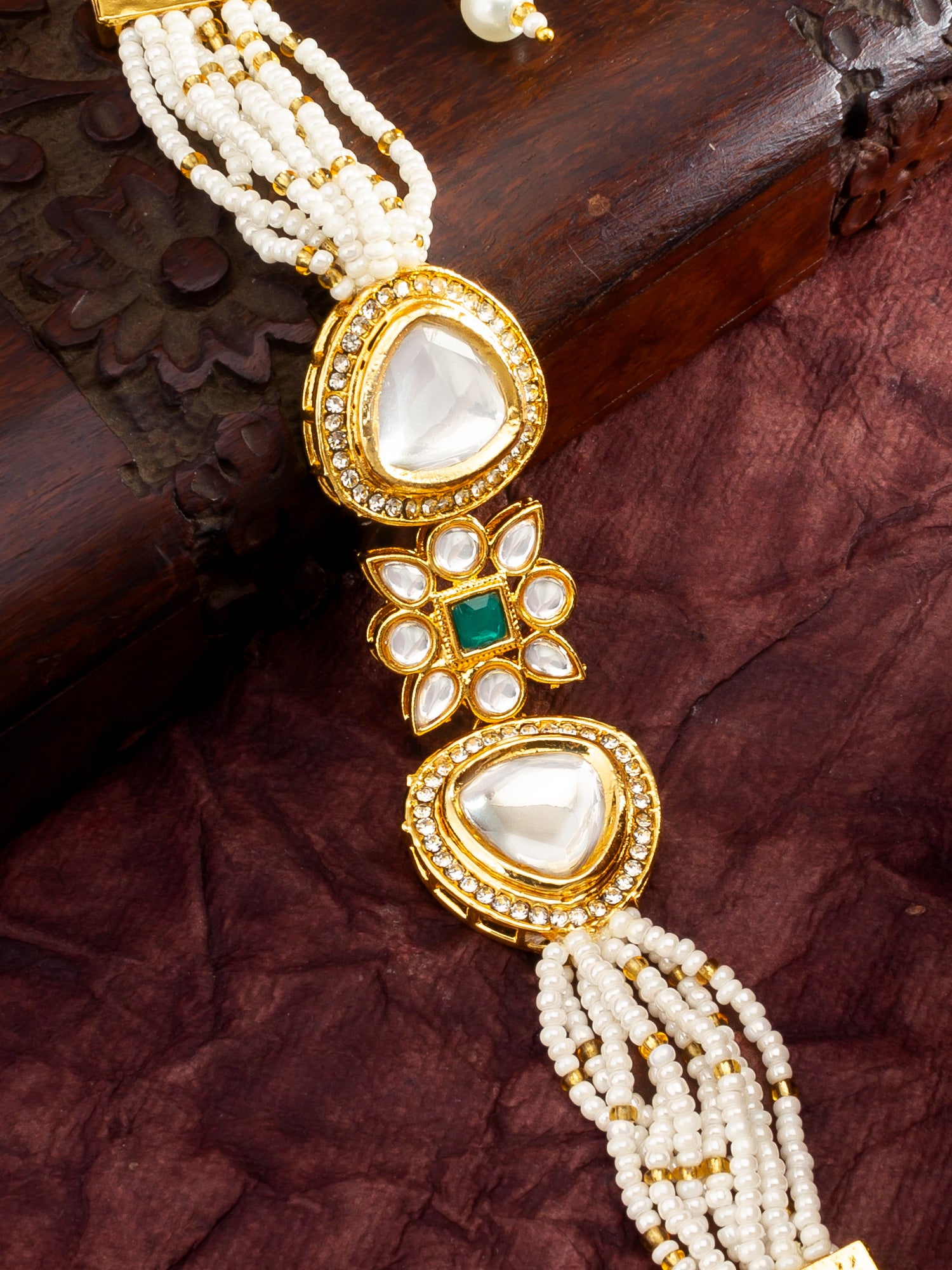Aadita Triangular Motif Stone Studded Bracelet