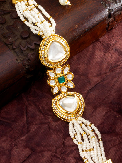 Aadita Triangular Motif Stone Studded Bracelet