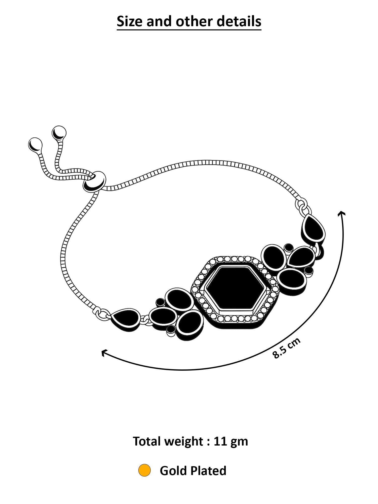 Aadita Gold Plated Ruby Red Kundan Bracelet
