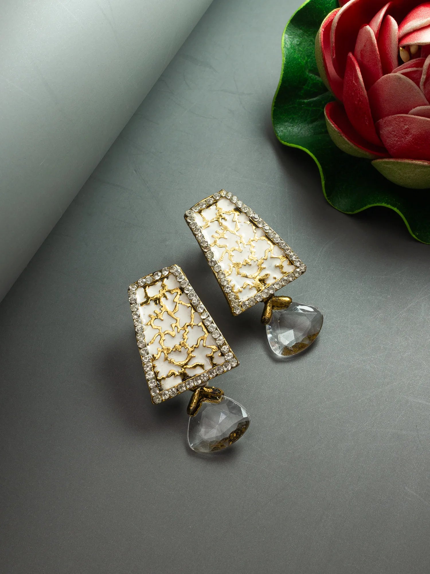 Marble Print Studs Earrings