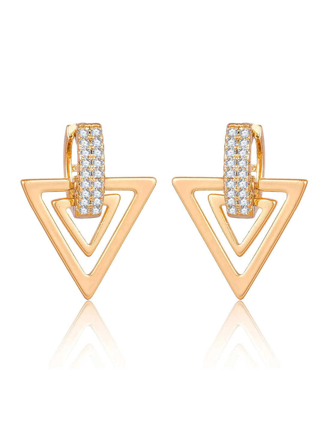 Triangle Huggie Hoop Earrings 