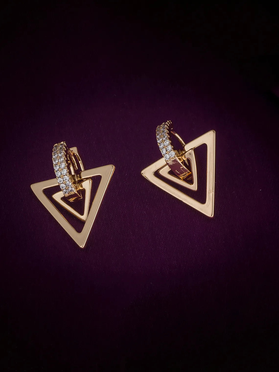 Triangle Huggie Hoop Earrings 