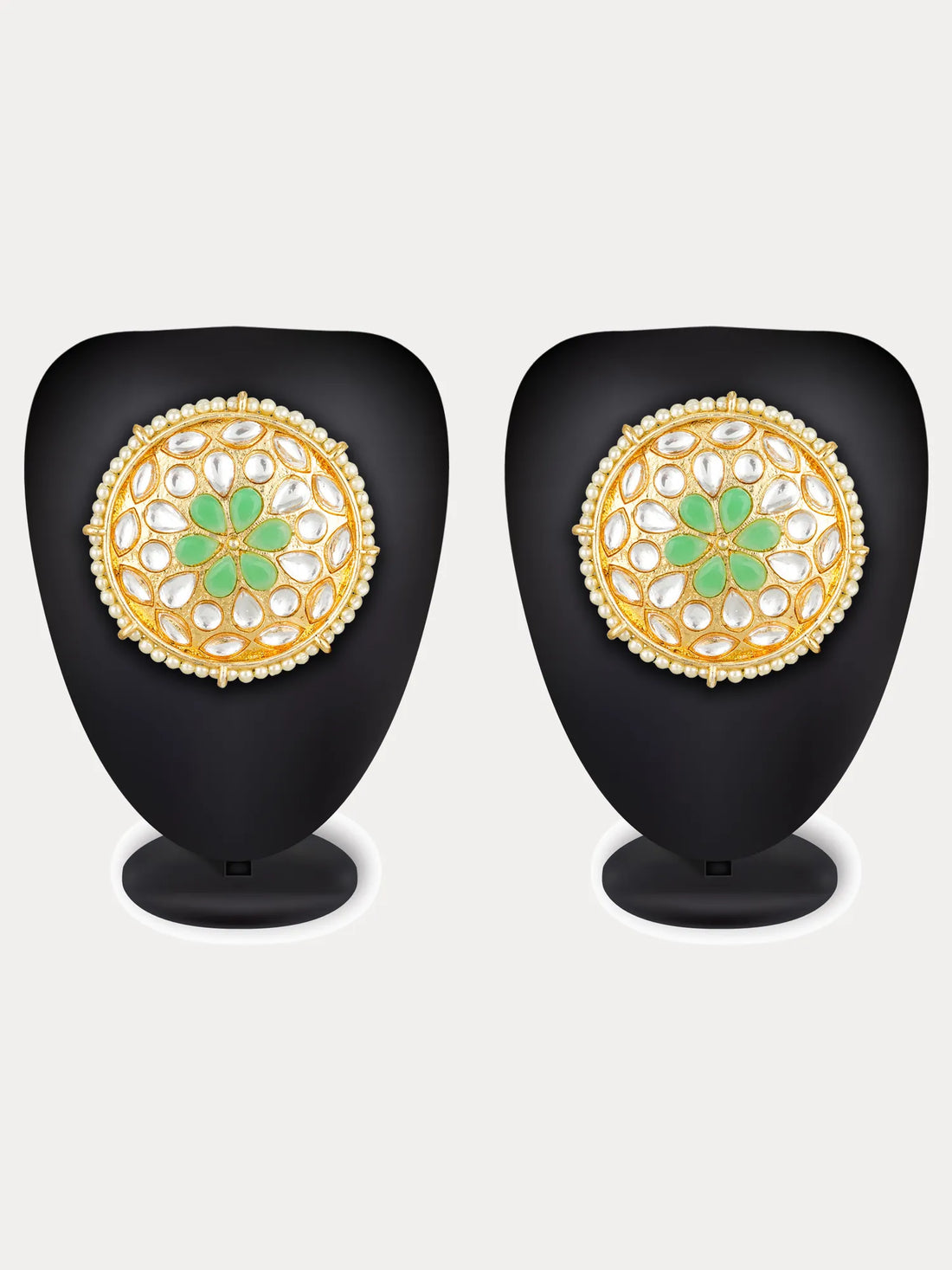 Meenakari Stud Earrings On A Background