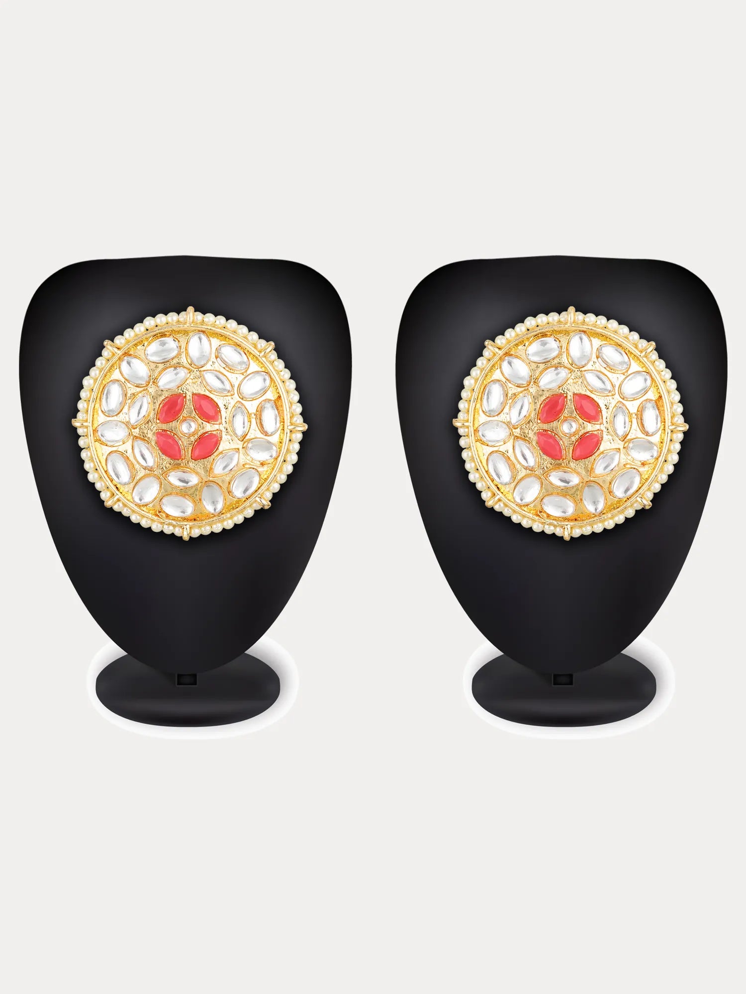 Floral Coral Stud Earrings