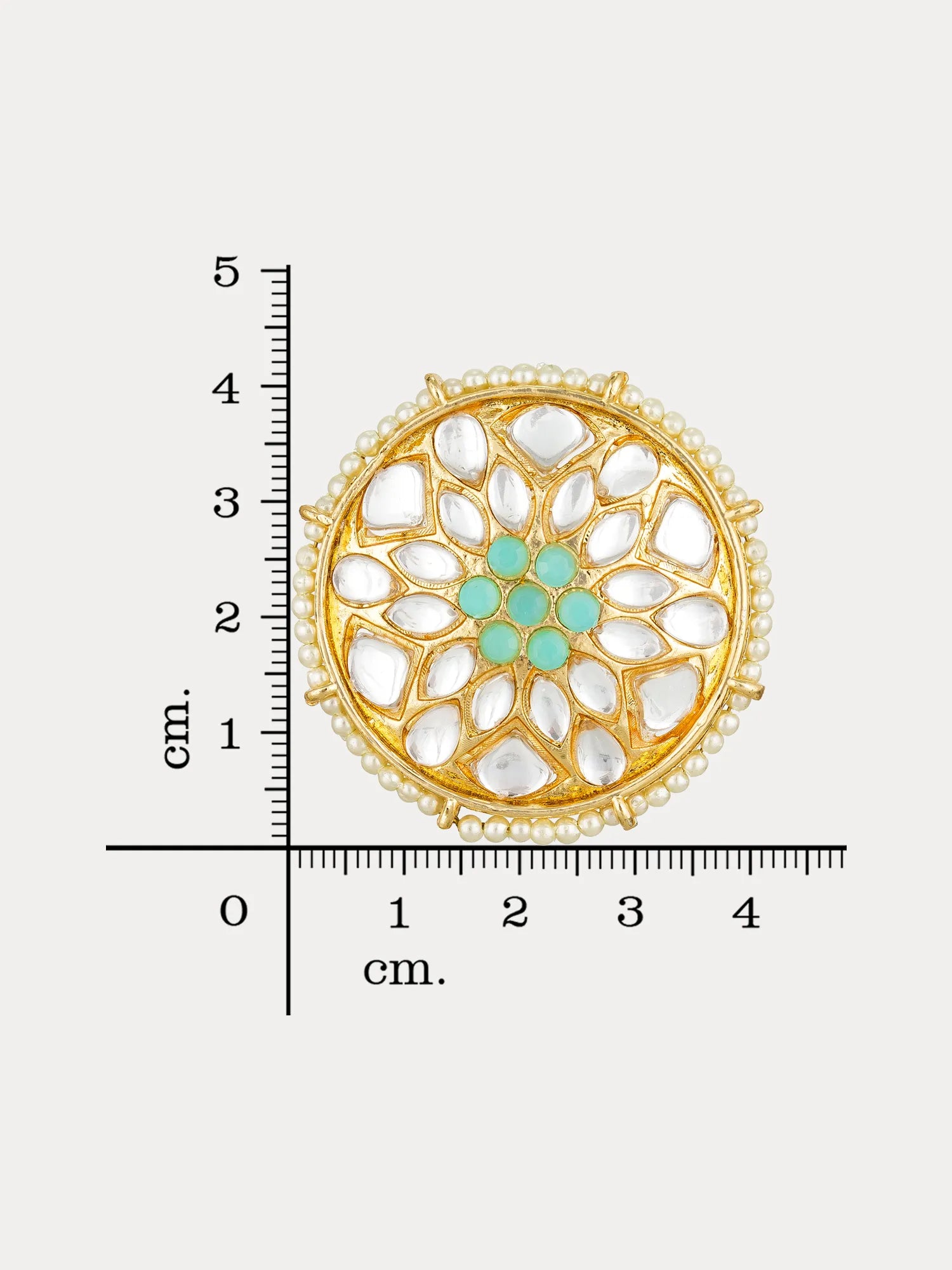  Floral Turquoise Stud Earrings With Size