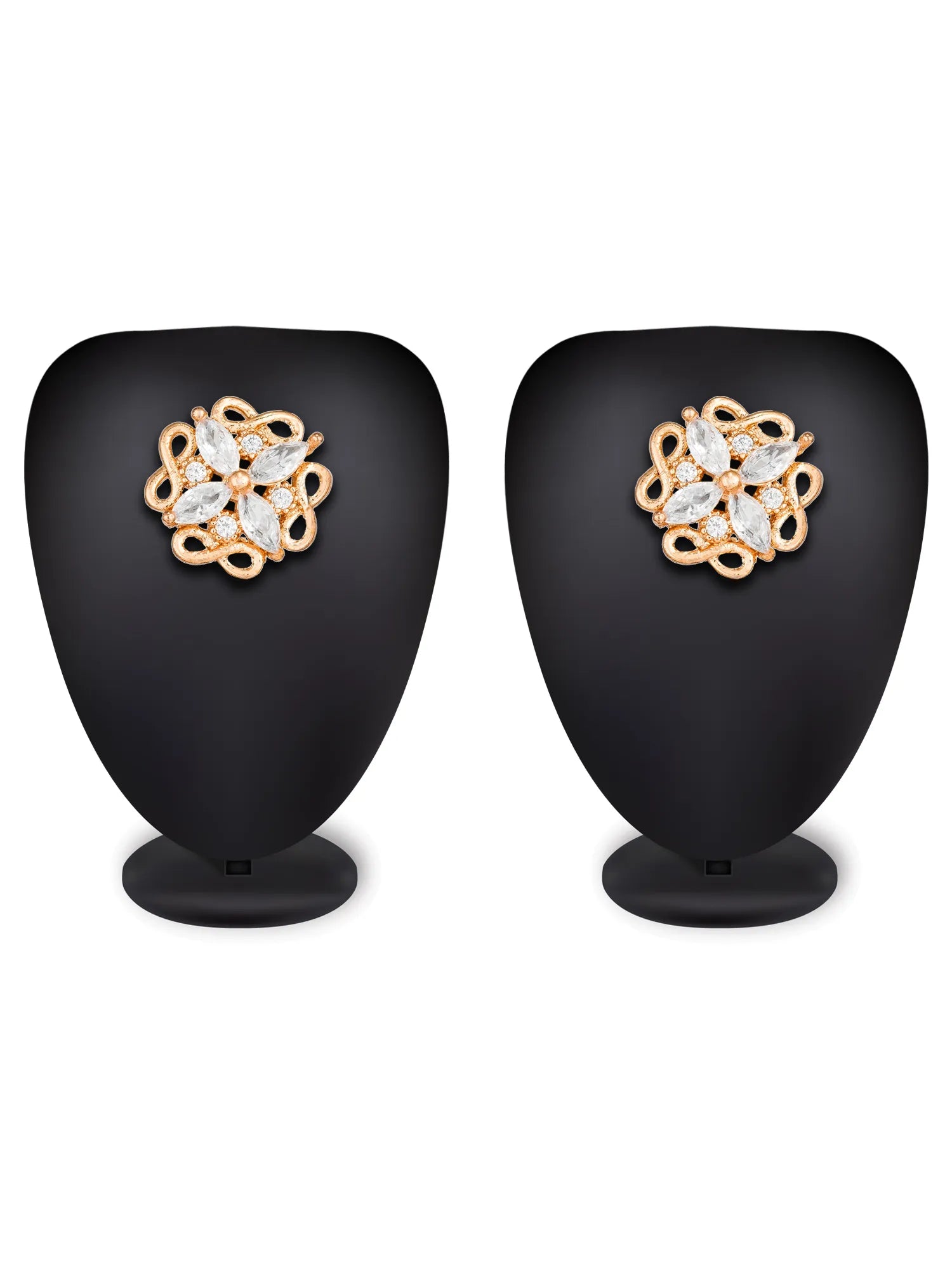 Office Wear Floral Swirl Stud Earrings 