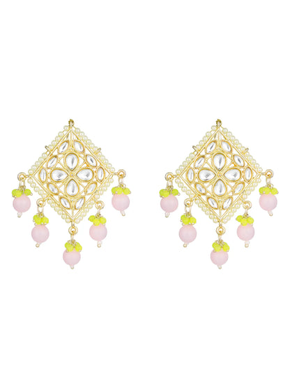  Mehendi Wear Beaded Drop Earrings On A White Background