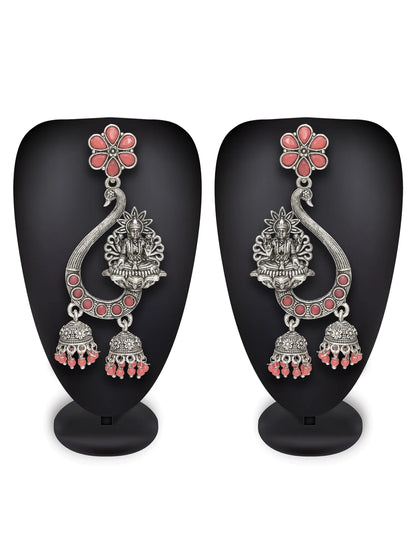  Oxidized Lakshmi Chandbali Earrings 
