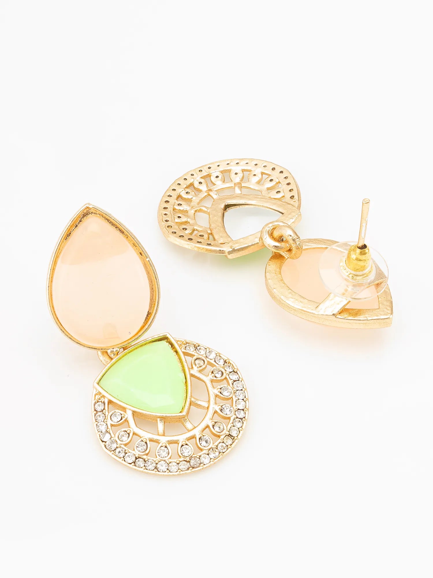 Stone Studded Drop Earrings