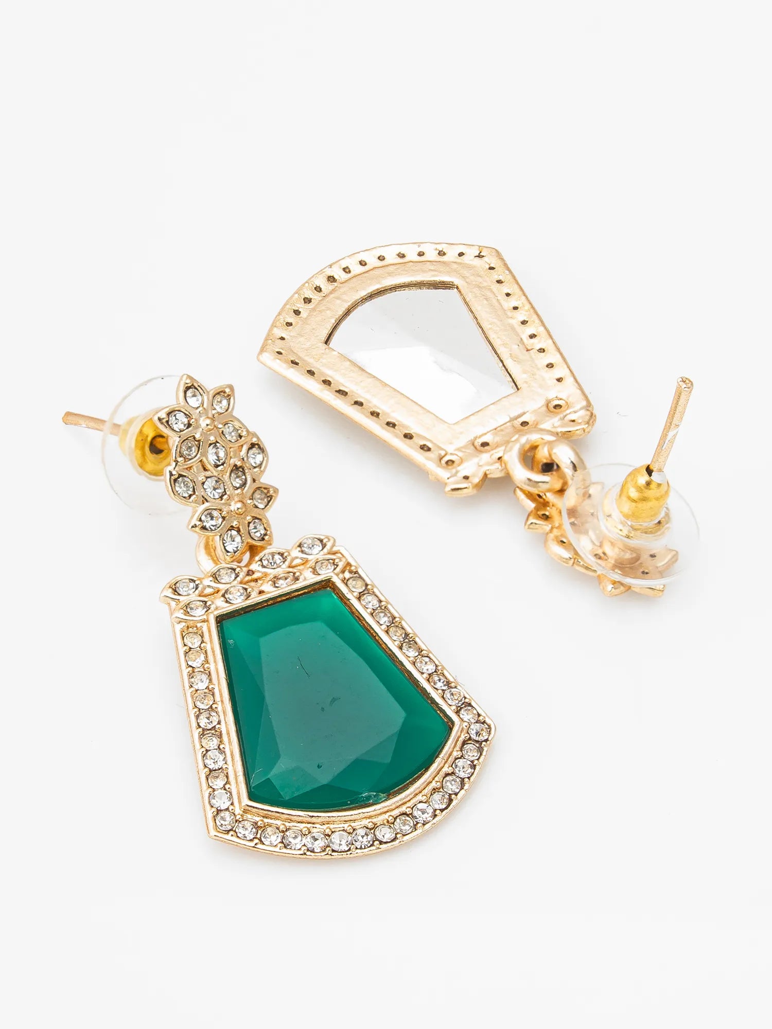 Stone Studded Drop Earrings