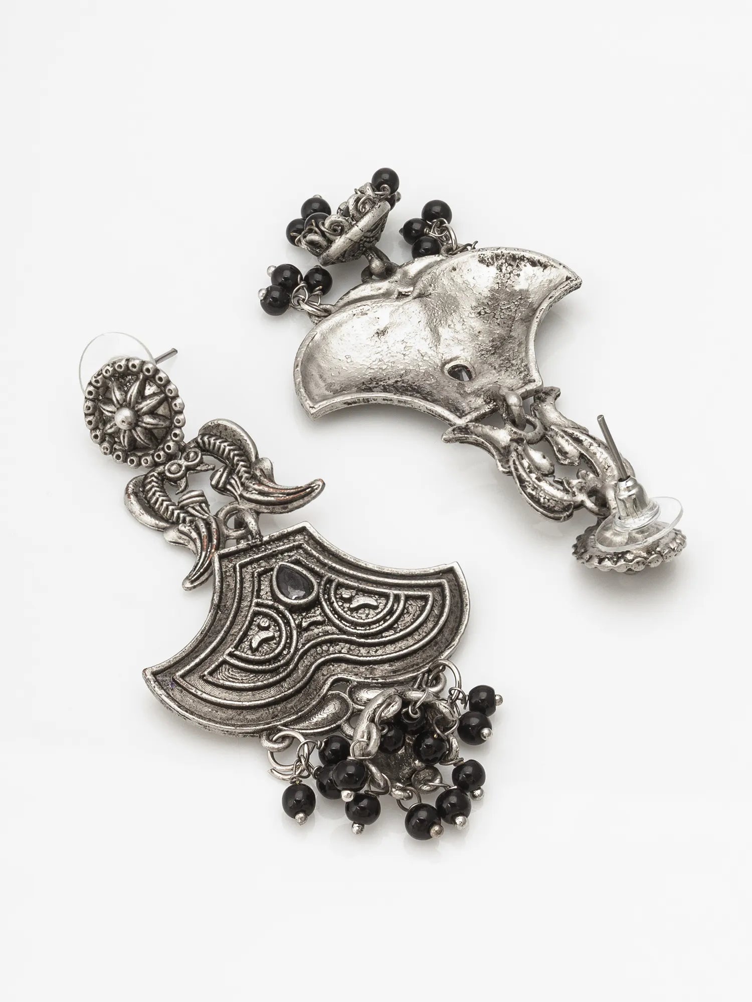Oxidized Drop Earrings