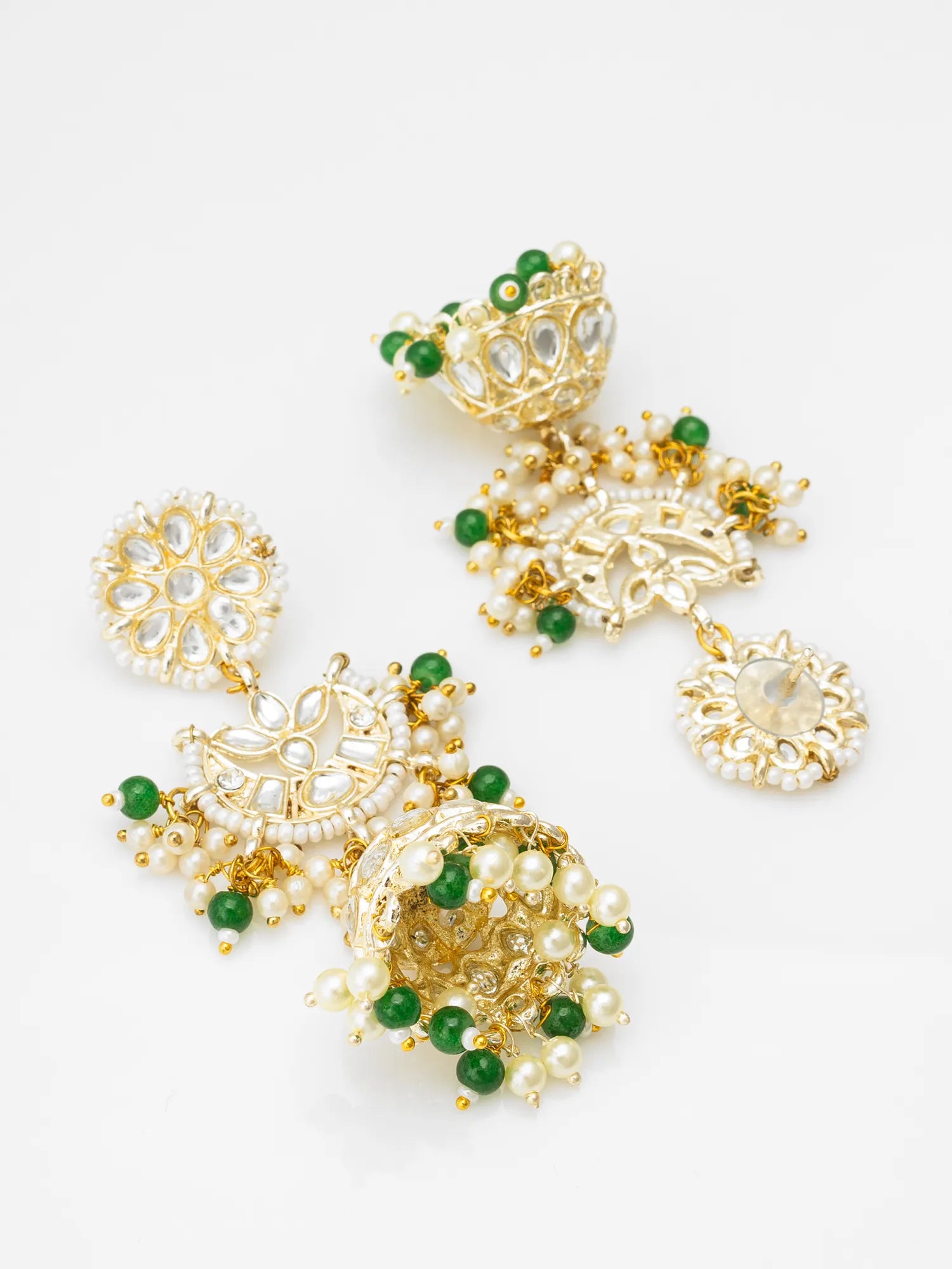 Kundan Chandelier Jhumka Earrings 