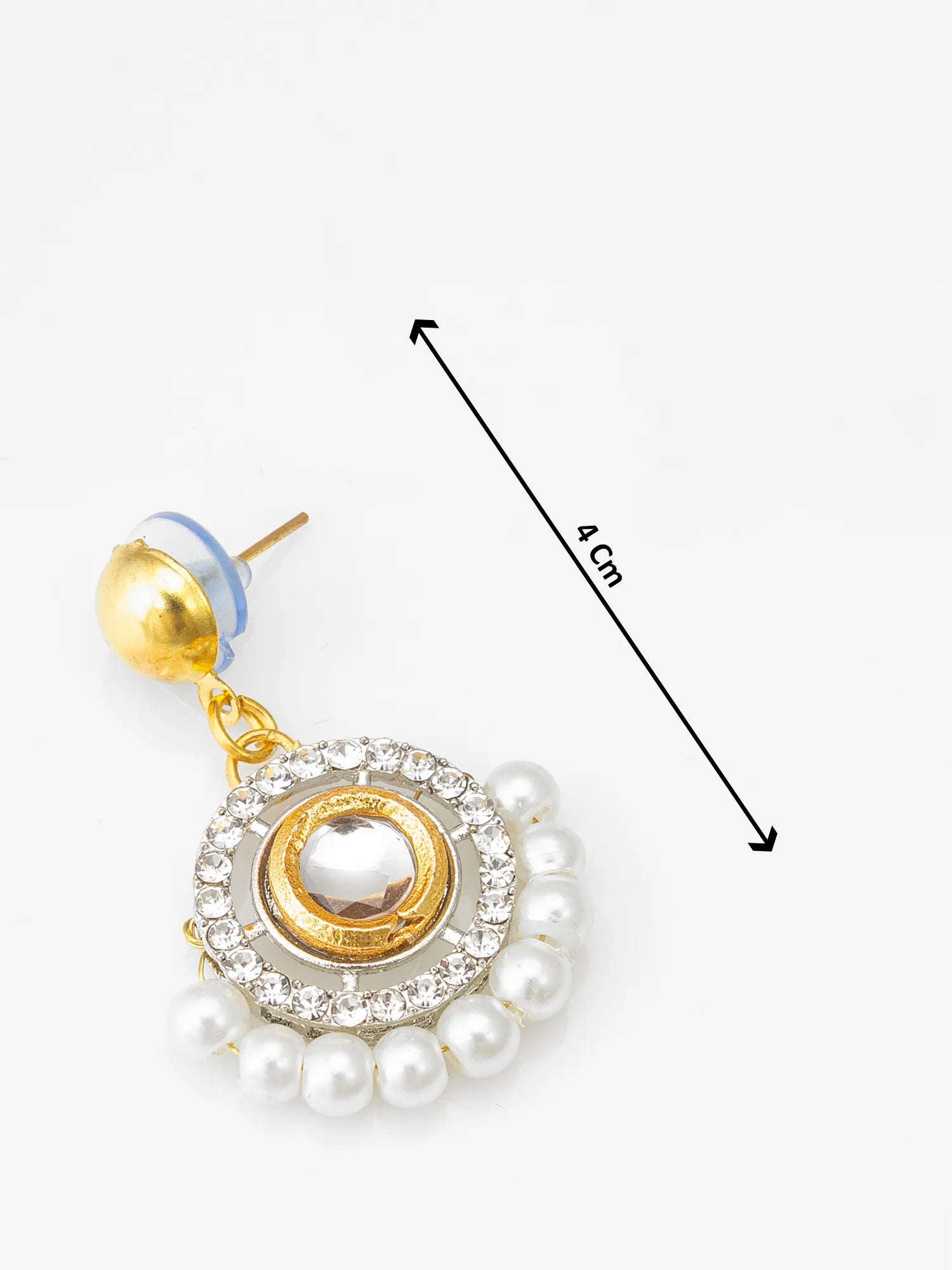 Round AD Stud Earrings With Size