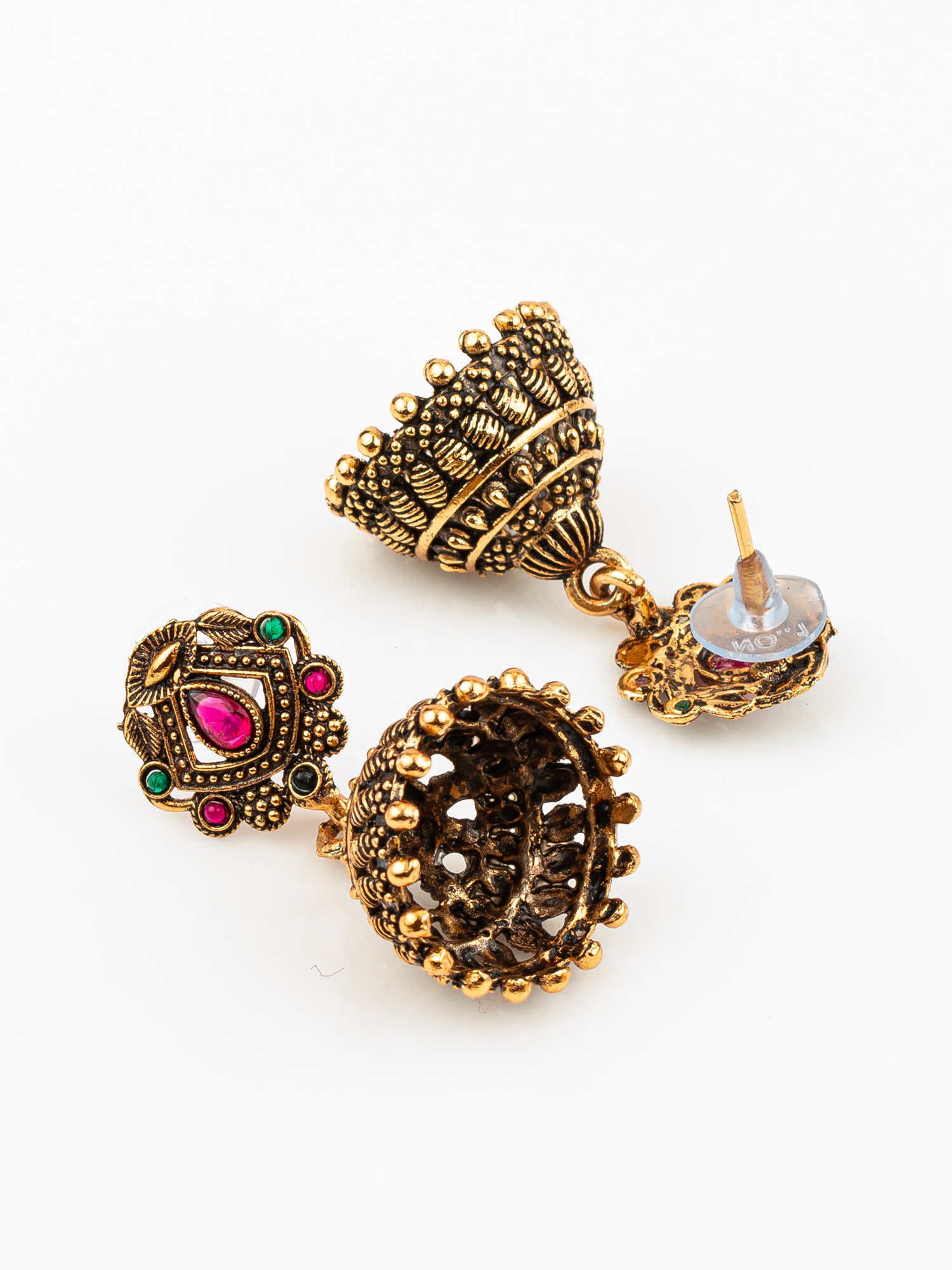 Aadita Gold Plated Traditional Jhumka Earrings for Women & Girls