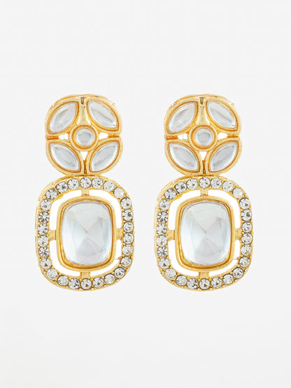 Aadita Geometric Crystal Statement Earrings