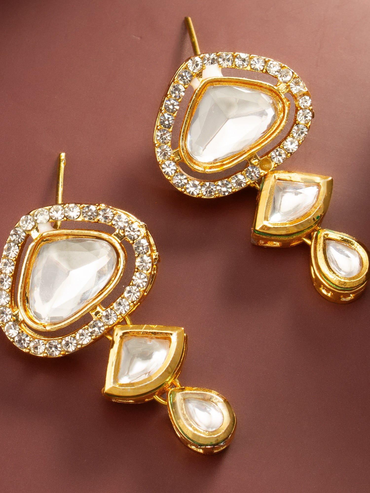 Aadita Tiered Kundan Articulated Earrings