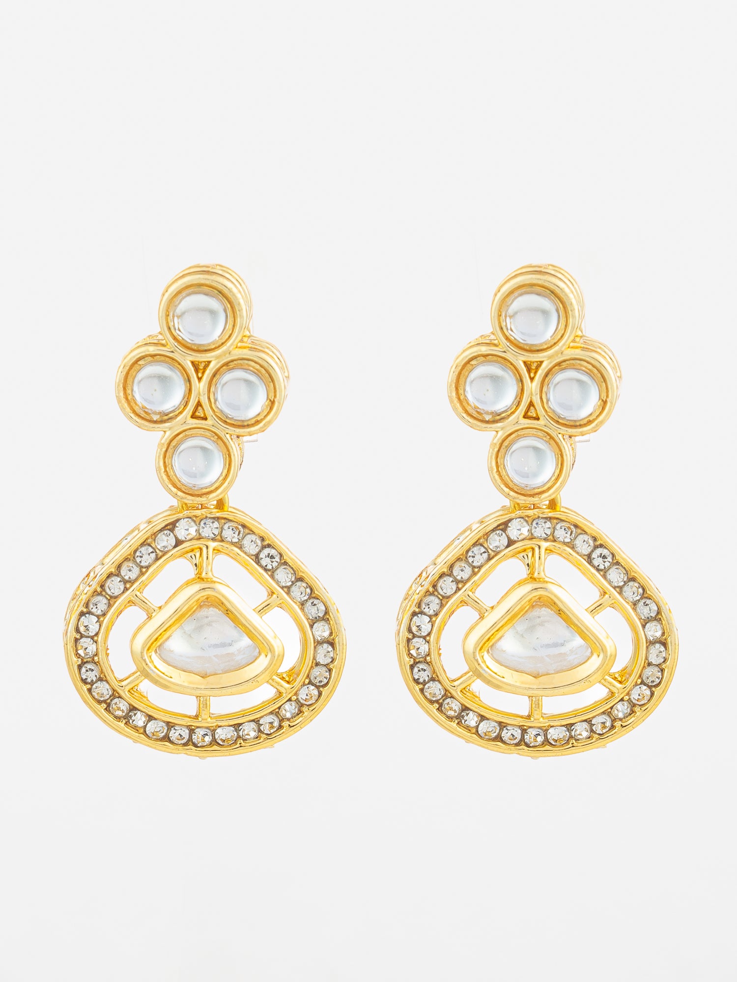 Aadita Traditional Kundan Teardrop Earrings