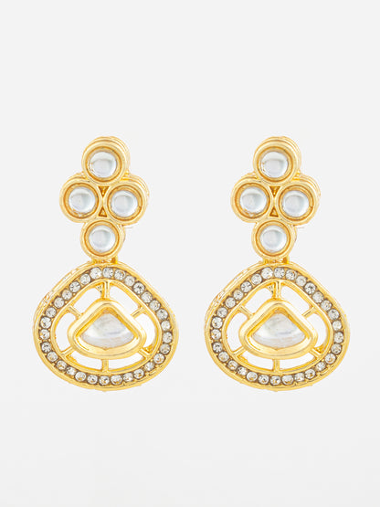 Aadita Traditional Kundan Teardrop Earrings