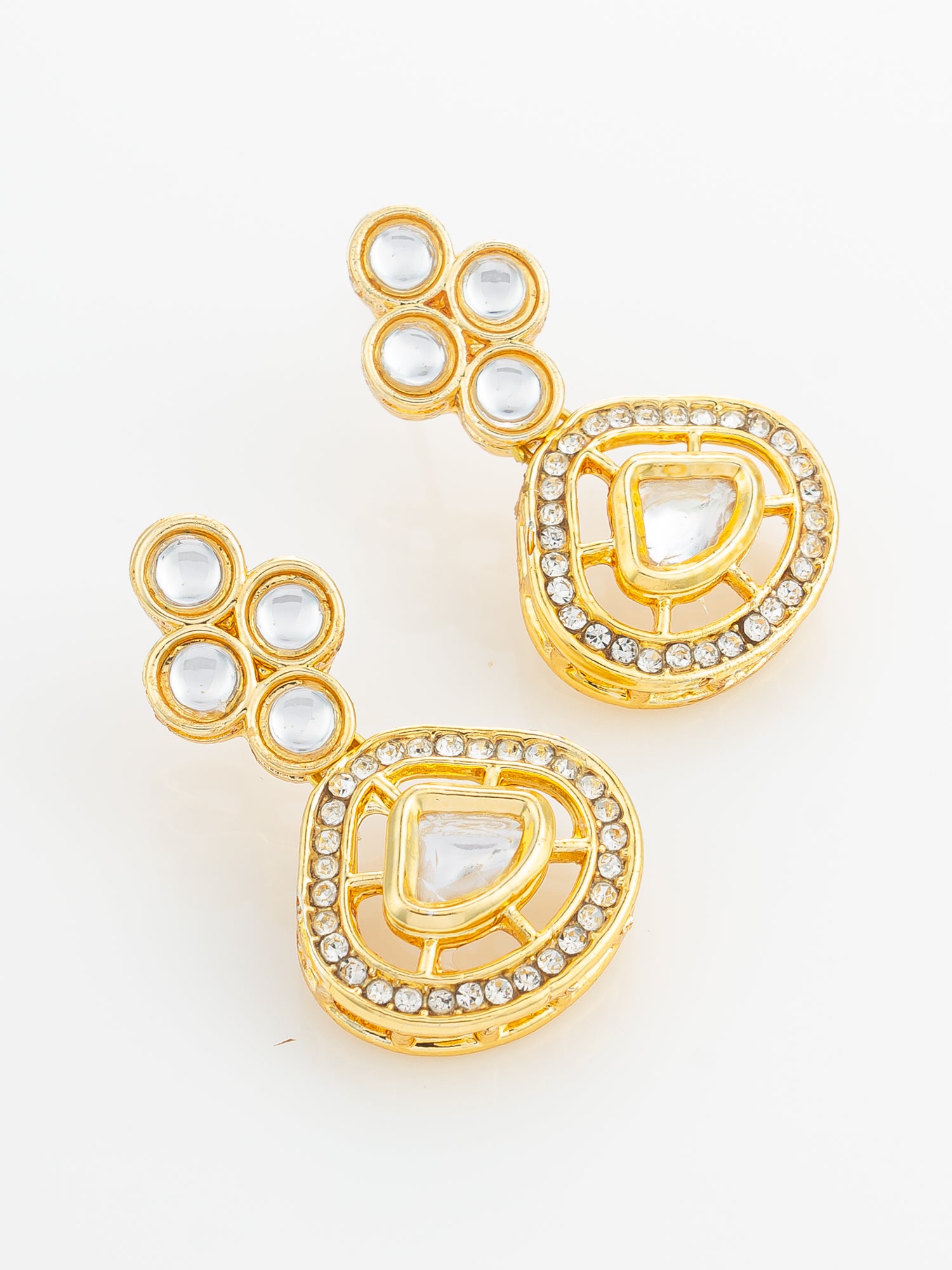 Aadita Traditional Kundan Teardrop Earrings