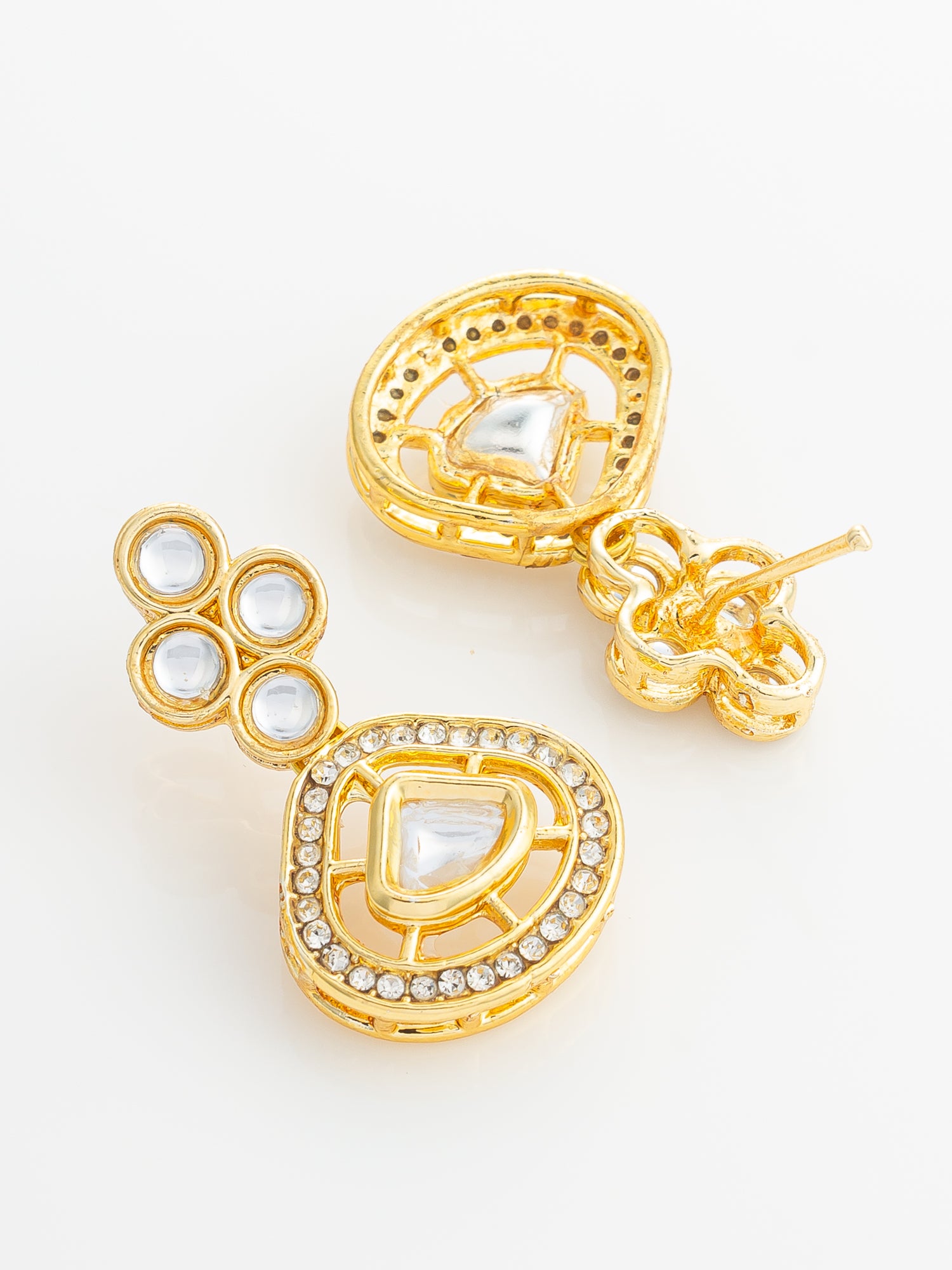 Aadita Traditional Kundan Teardrop Earrings