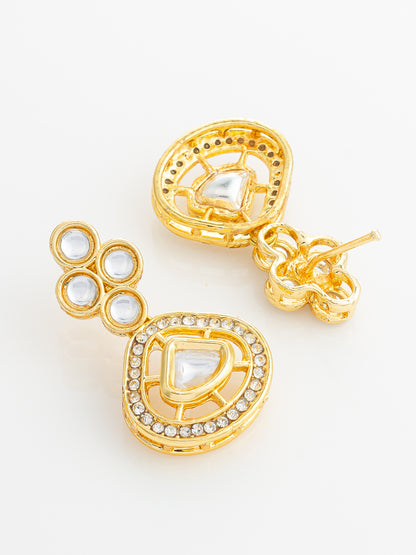 Aadita Traditional Kundan Teardrop Earrings