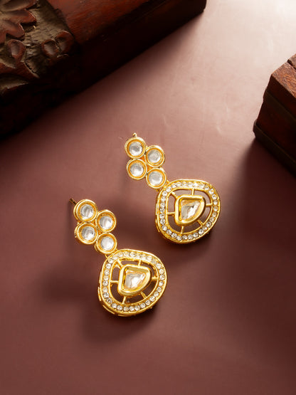 Aadita Traditional Kundan Teardrop Earrings