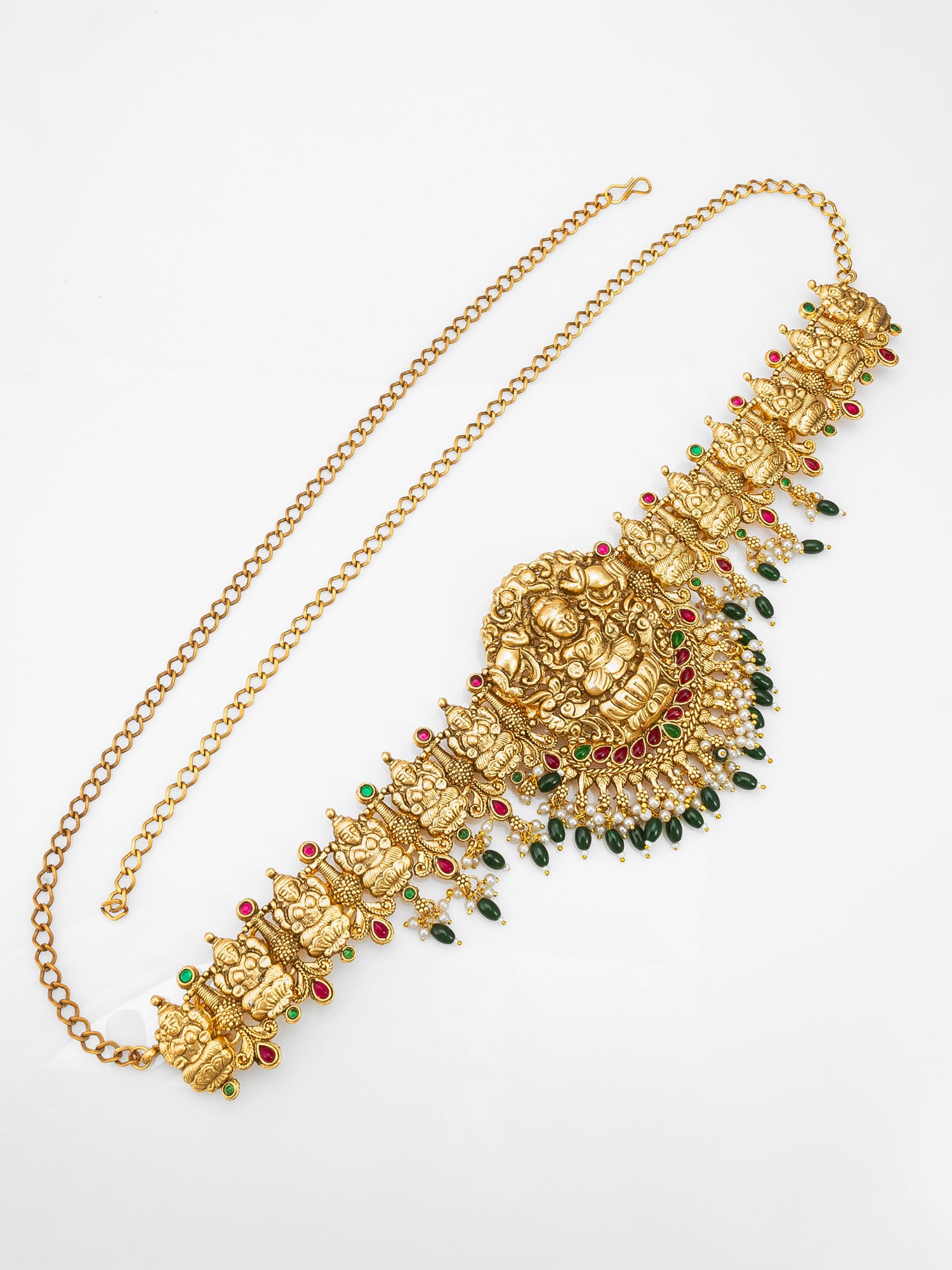 Aadita South Indian Style Temple Motif Bridal Vaddanam Kamarbandh