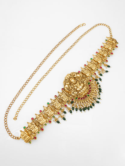 Aadita South Indian Style Temple Motif Bridal Vaddanam Kamarbandh