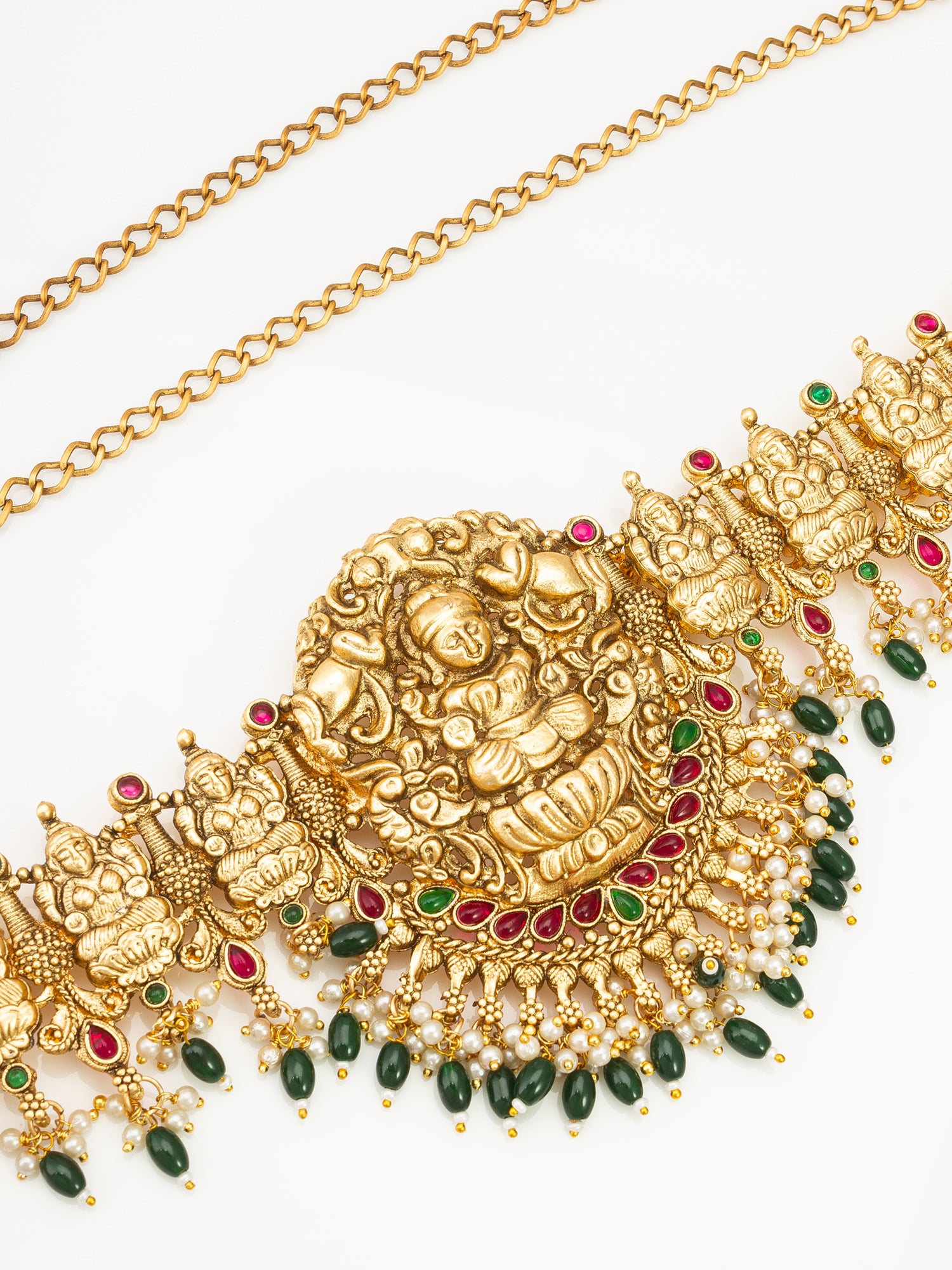Aadita South Indian Style Temple Motif Bridal Vaddanam Kamarbandh